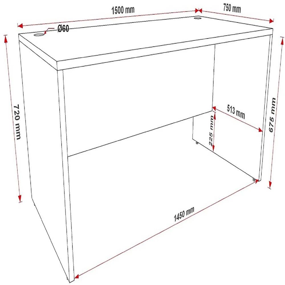 5 Velocity Desk 1500mm Golden Beech and Ironstone Grey Desks, Tables and Workstations, 5 of 6