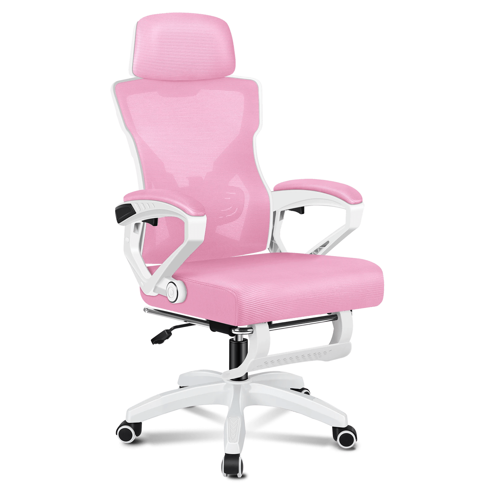 1 Alfordson Office Desk Chair Mesh Executive Computer Fabric Seat Recliner Work - Pink, 1 of 6