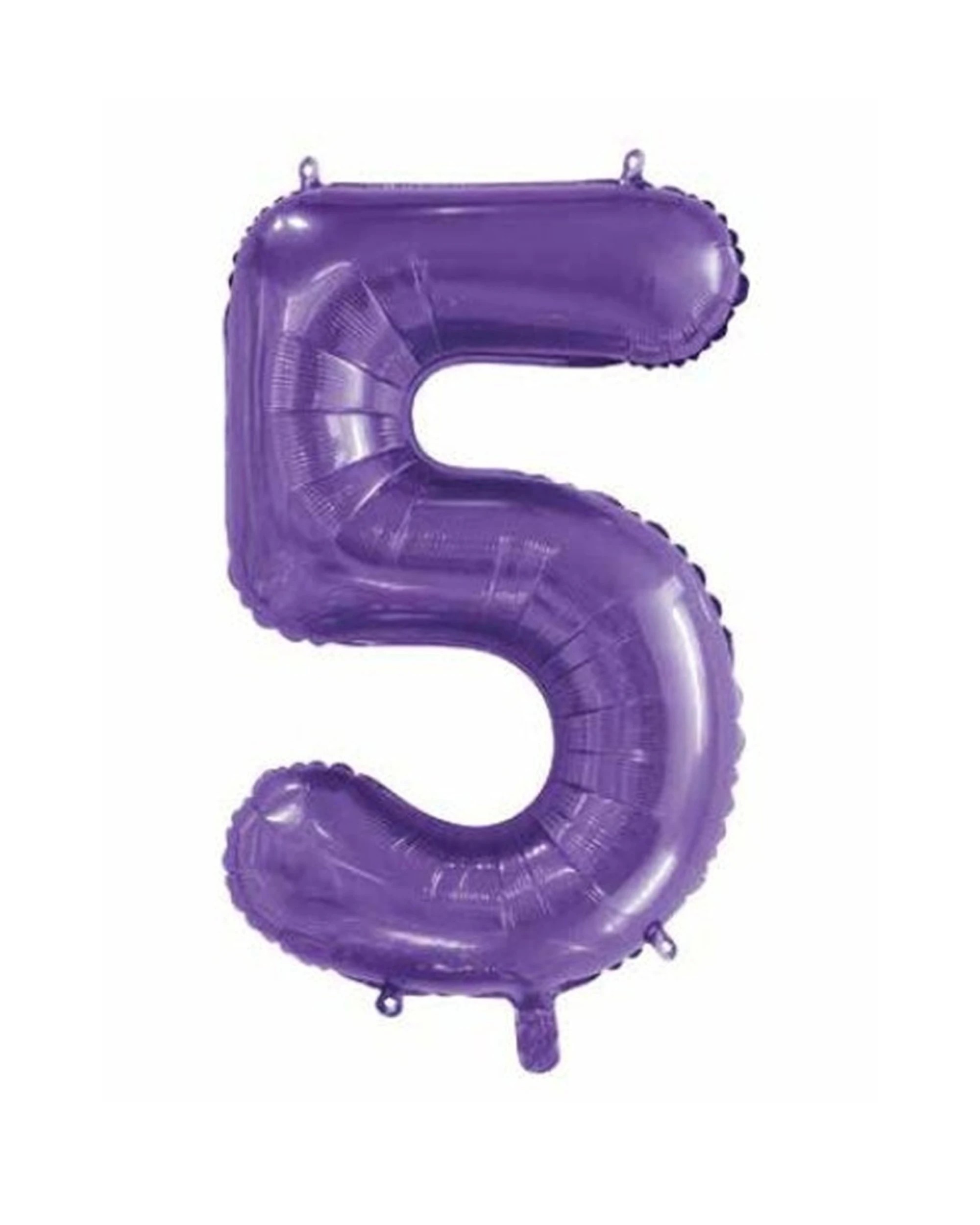 1 Alpen Decrotex Foil Balloon Number 5 Party Decoration 34 Inches - Purple, 1 of 1