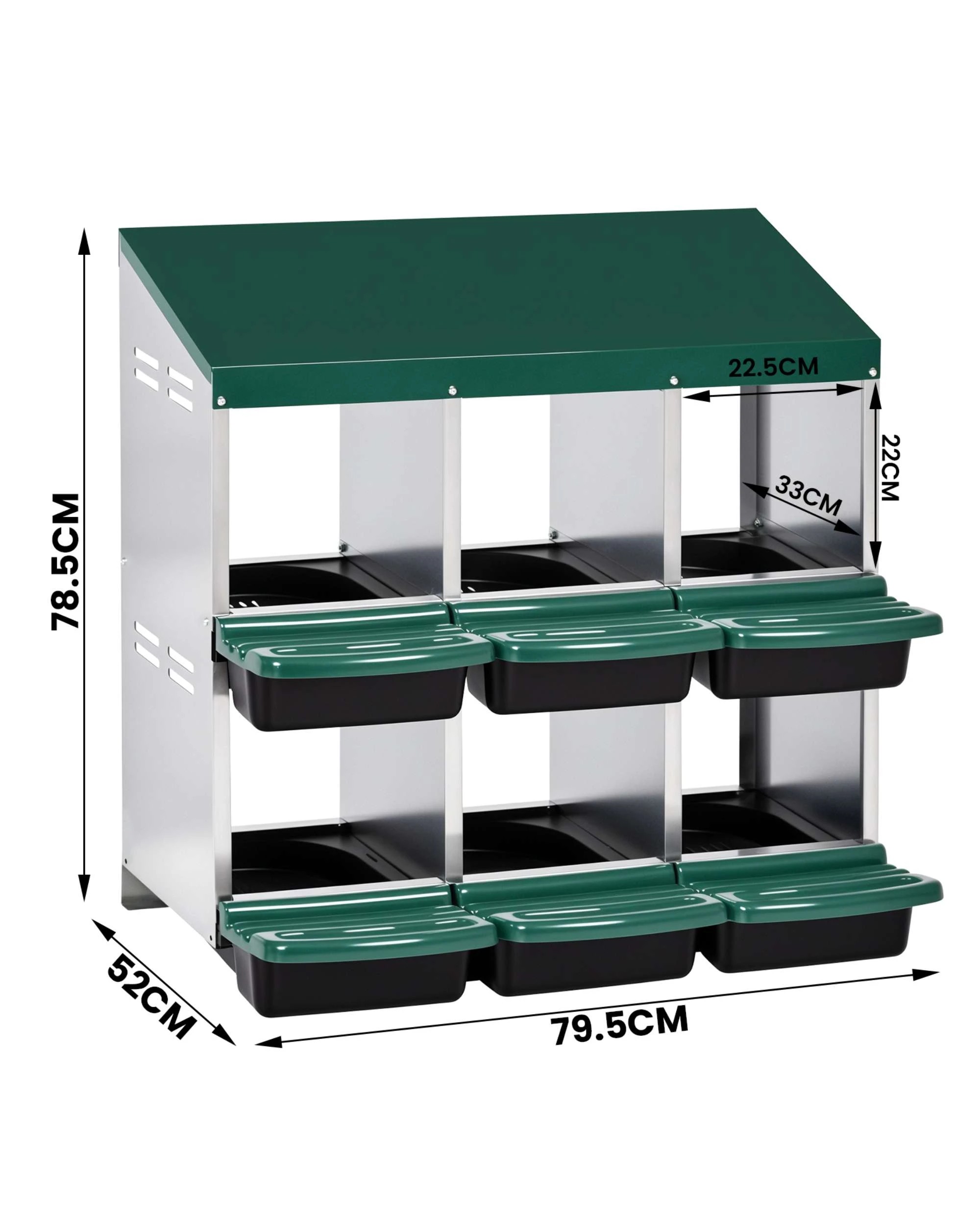 8 Advwin 6 Holes Chicken Nesting Boxes Chicken Egg Laying Box Egg Collection, 8 of 8