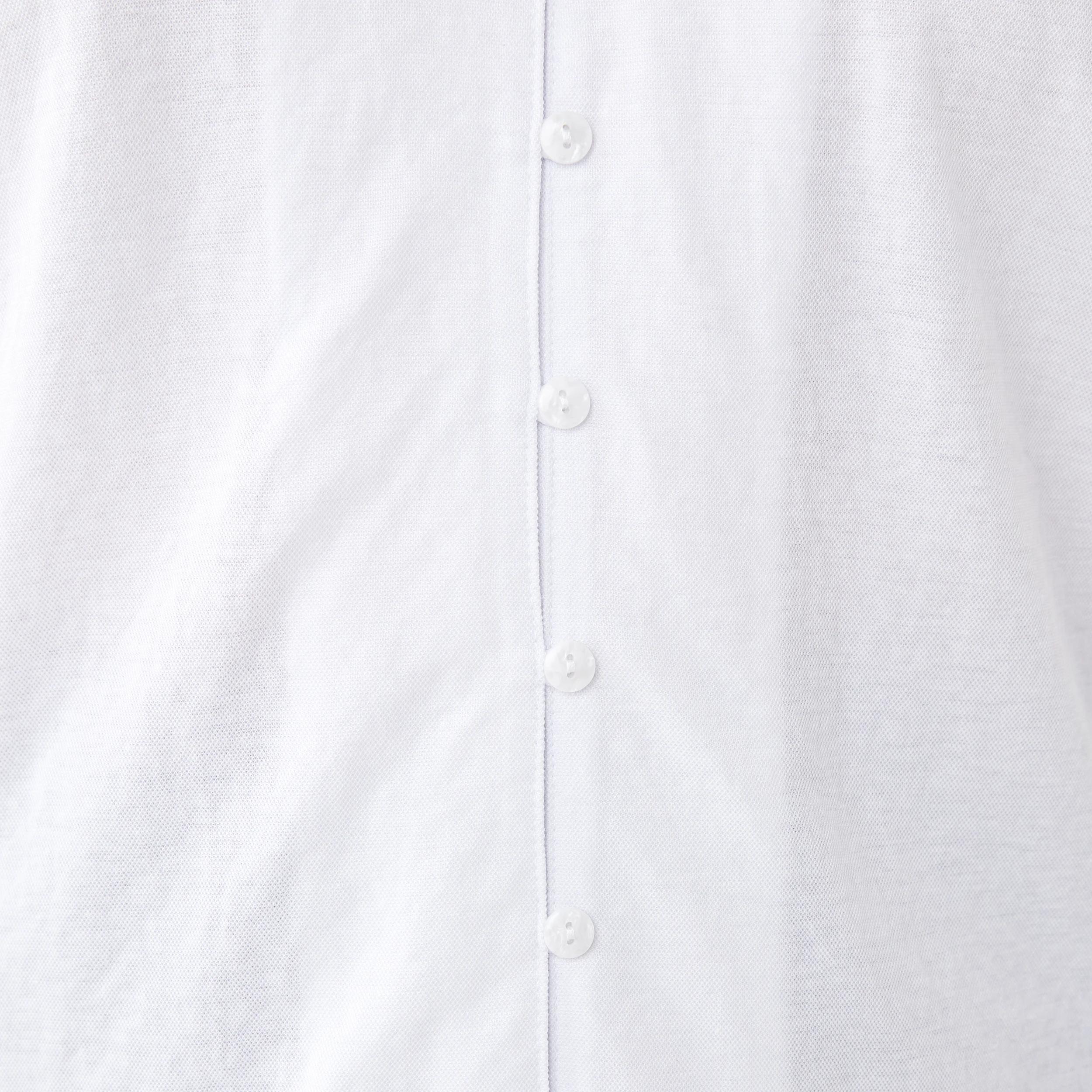 6 Short Sleeve Button Detail Top WHITE, 6 of 6