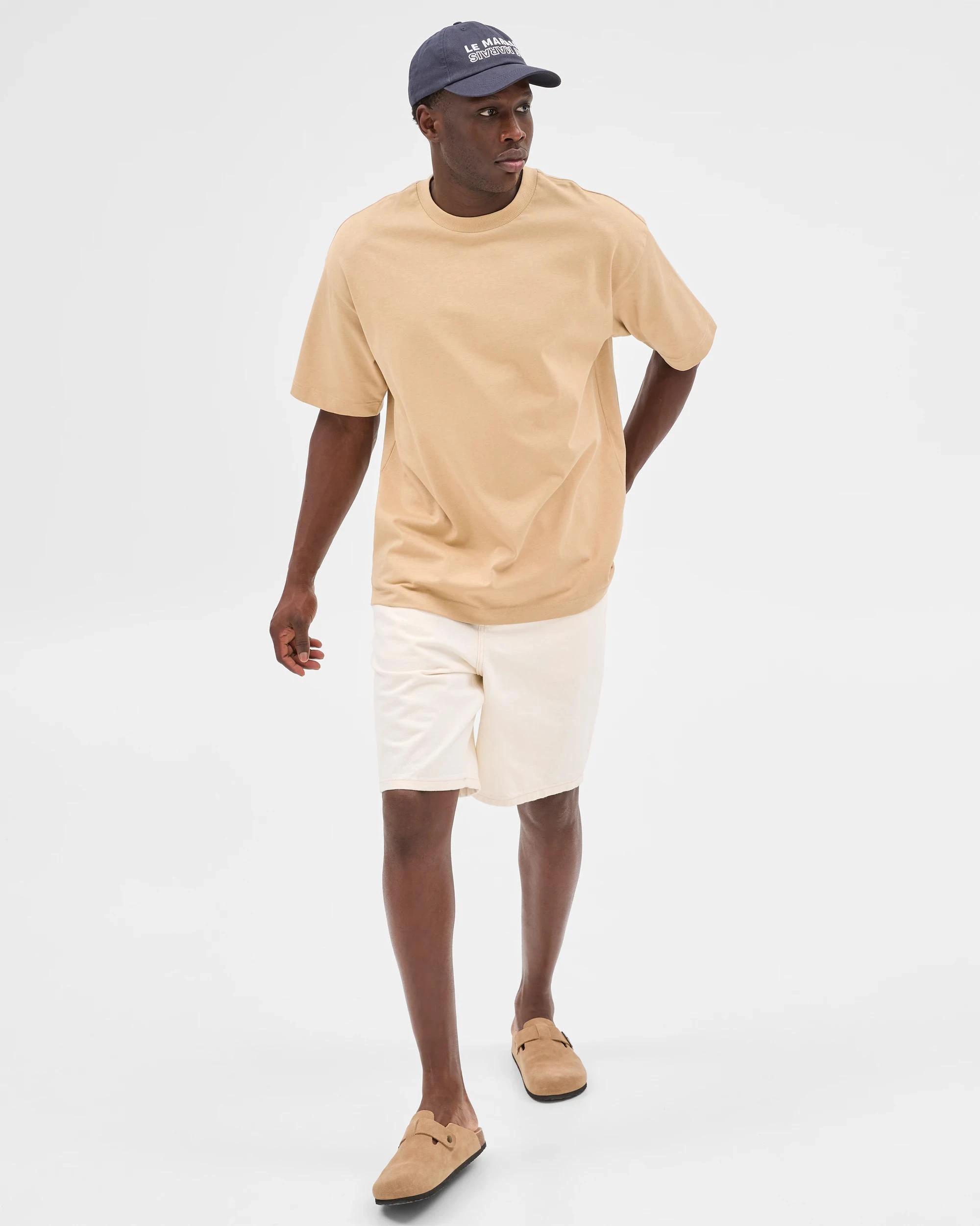 3 Commons Australian Cotton Oversized Heavy Core T-Shirt STONE, 3 of 9