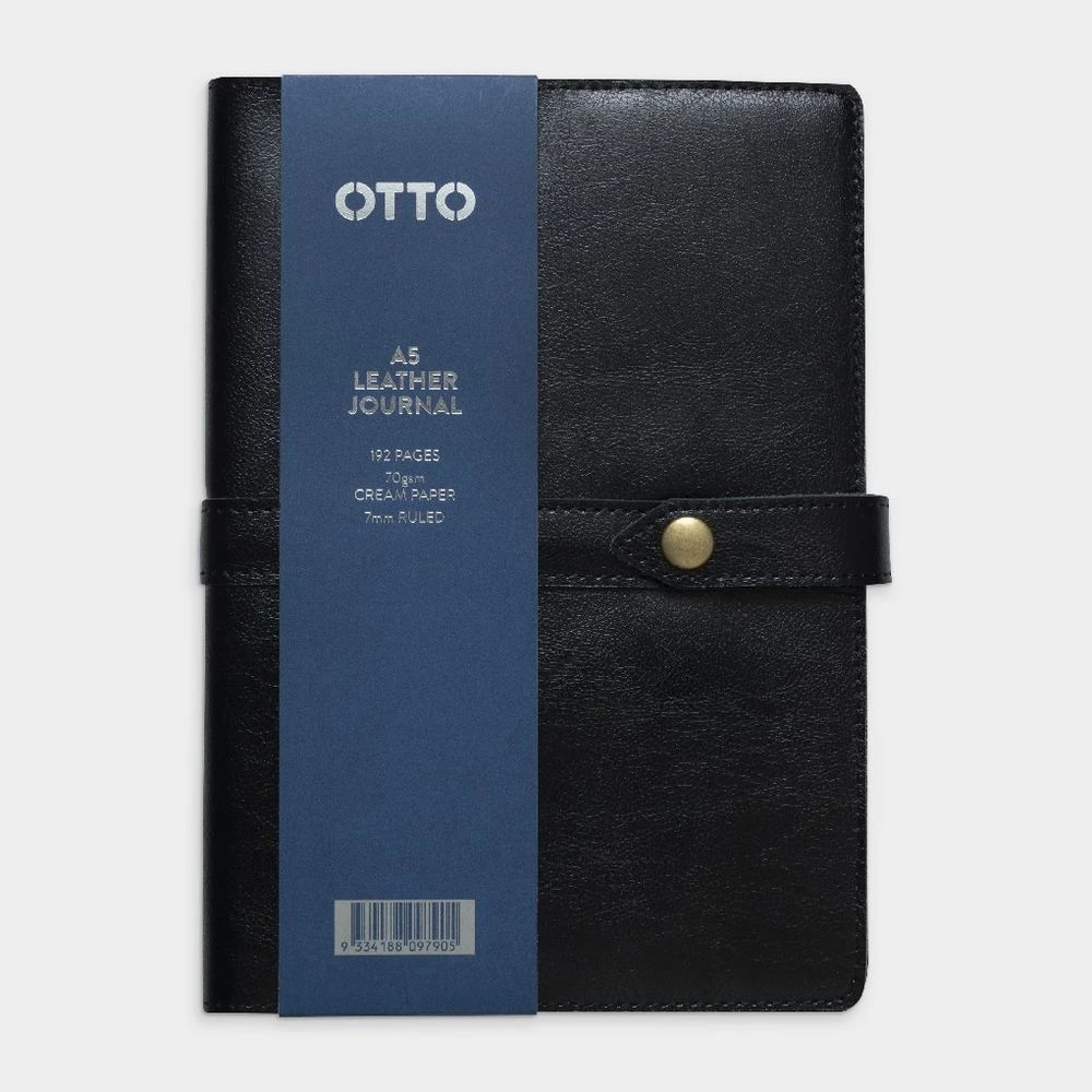 5 Otto A5 Vintage Journal 192 Pages Black, 5 of 5