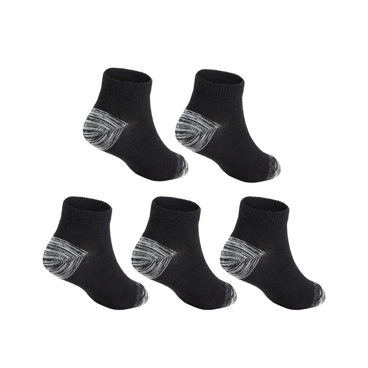 2 5 Pack Low Cut Socks Black, 2 of 4