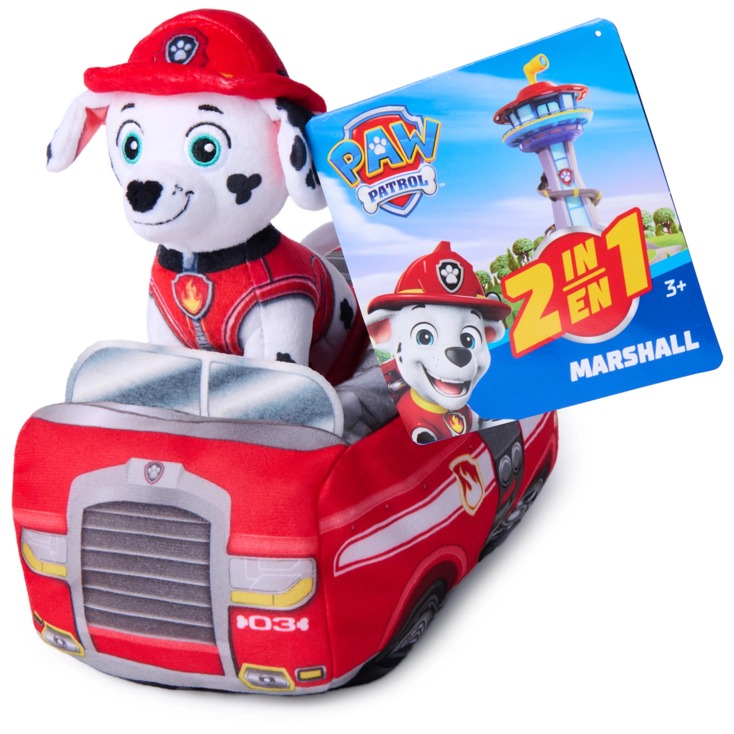 1 Paw Patrol 2 - in - 1 Rescue Marshall Plush - Red, 1 of 8