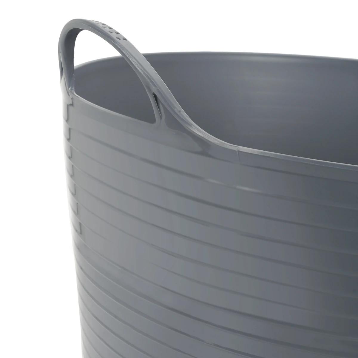 thumbnail image 2 of Wham 40L Square Flexi Tub Storage Basket – Grey, 43cm High, Multipurpose For Home, Laundry, Garden 2 of 5