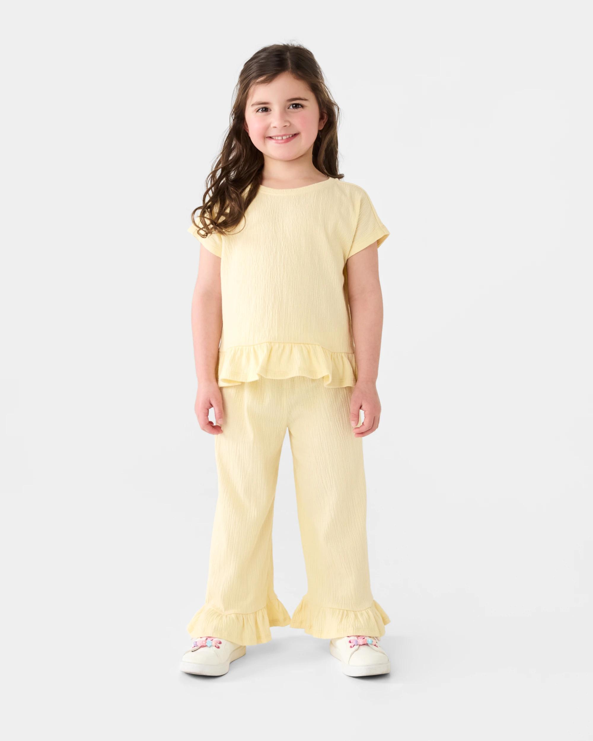 4 Textured Pants Fln Yellow, 4 of 5