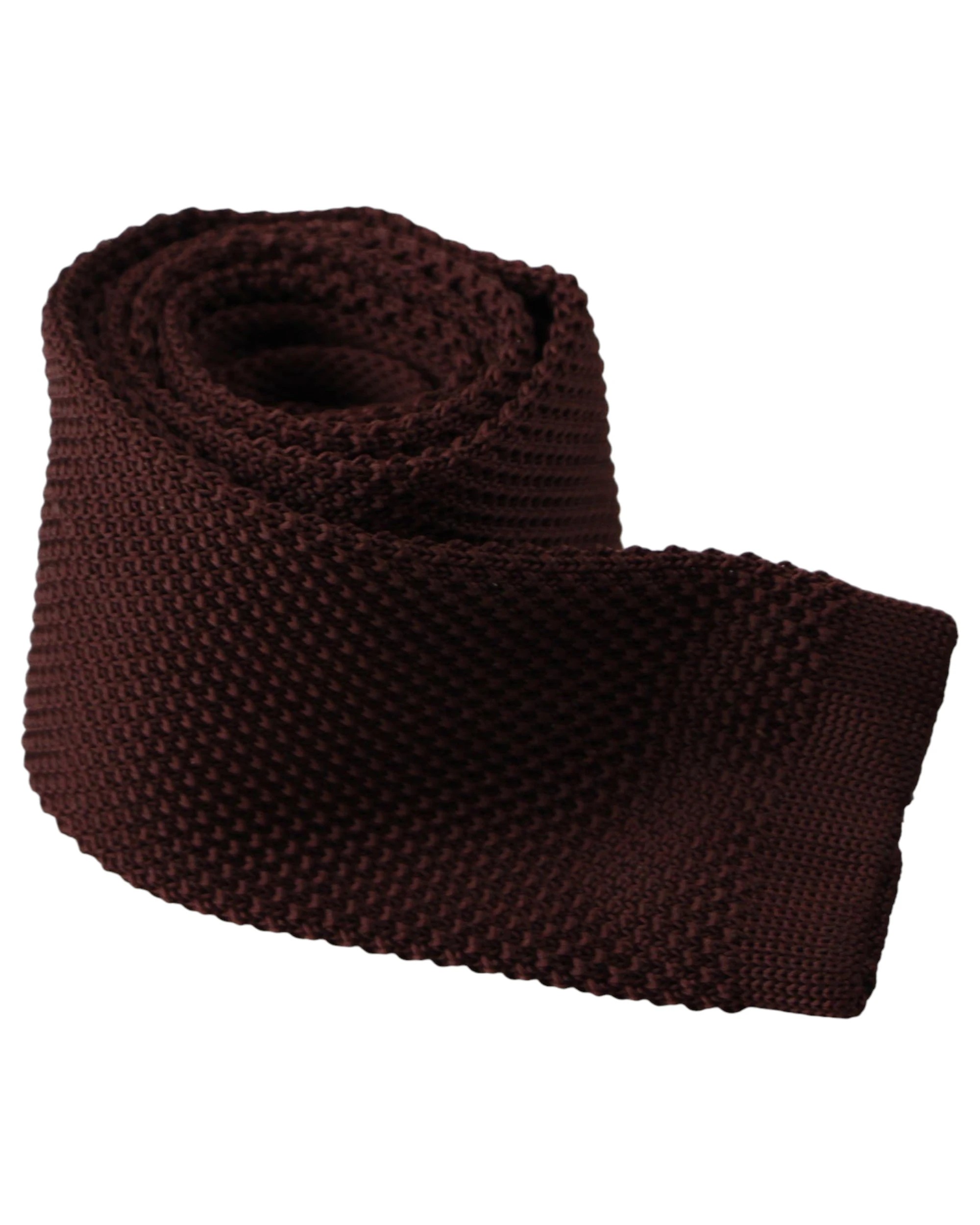 1 Zasel Mens Knitted Neck Tie - Brown, 1 of 3