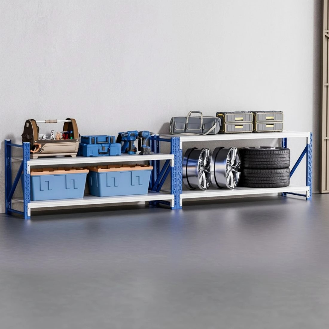 2 Giantz 2x 0.9M Garage Shelving Workbench Warehouse Rack - Multi, 2 of 5