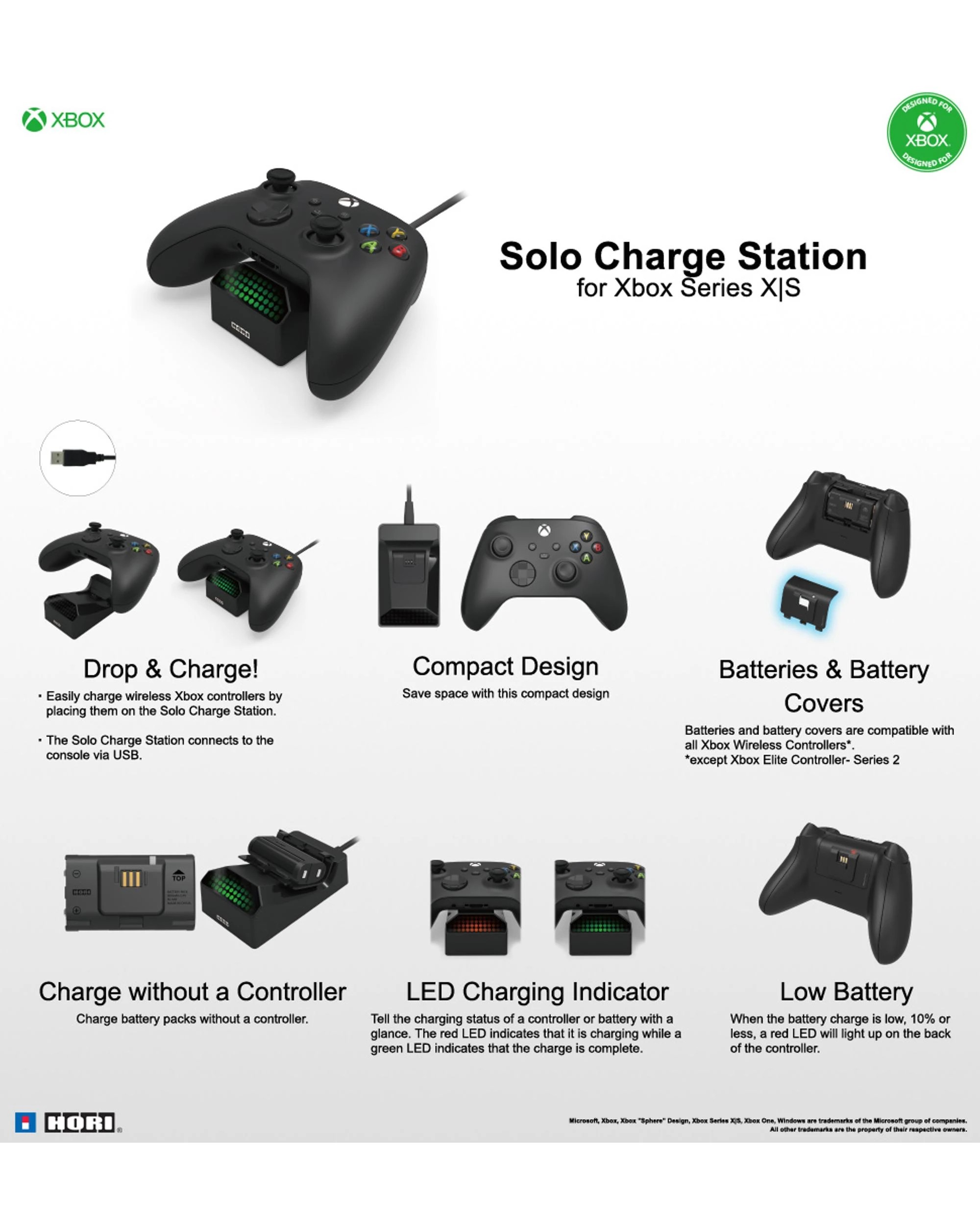 4 Hori Solo Charge Station for Xbox Series X/S - Black, 4 of 4