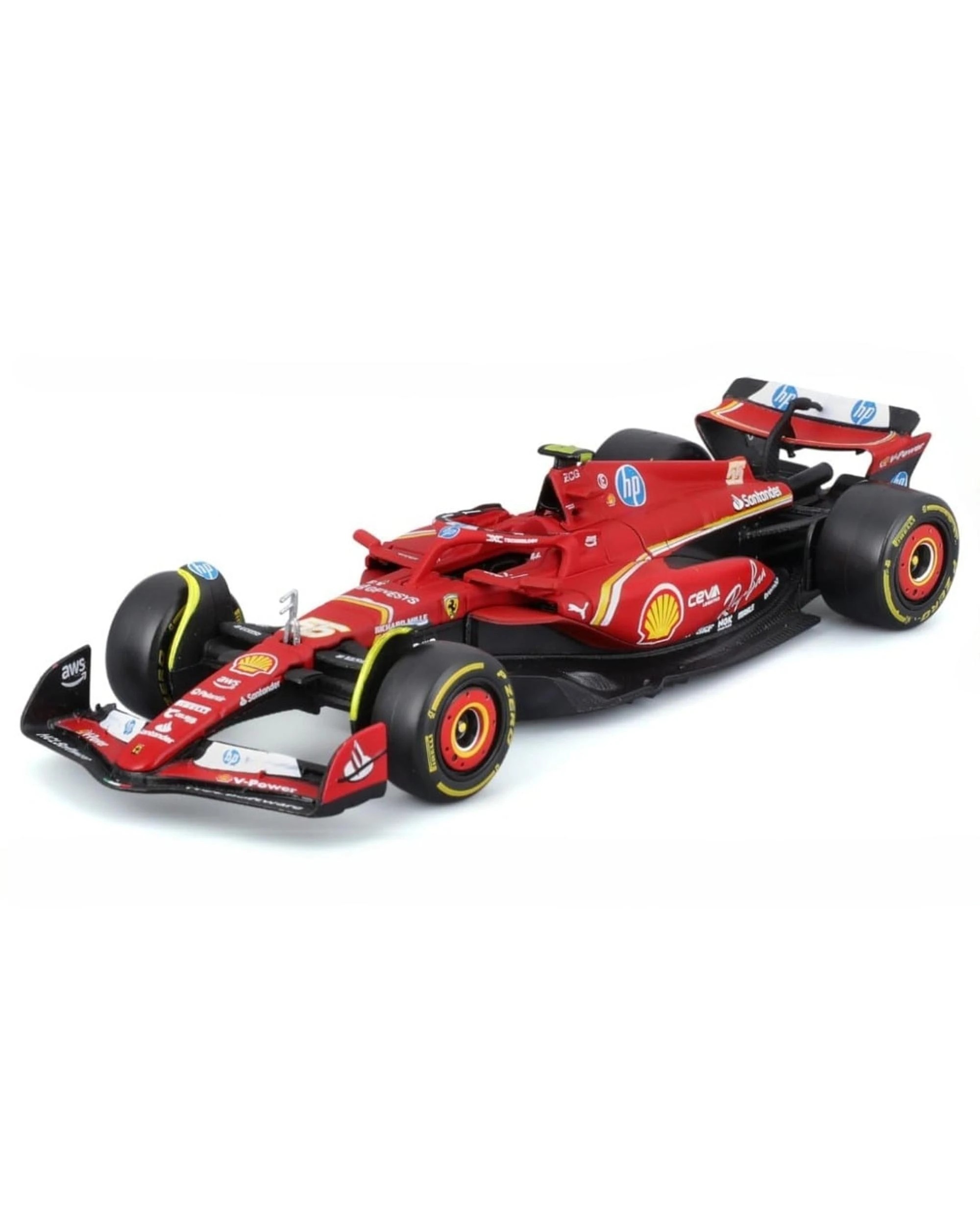 2 Bburago Formula Racing 2024 F-1 Ferrari SF-24 #16 Leclerc and #55 Sainz 1:43 Scale Diecast Vehicle 2 Piece Gift Pack, 2 of 7