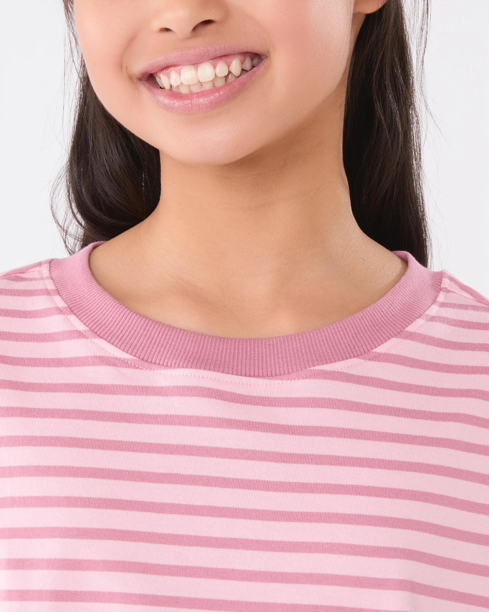 4 Oversized Stripe T-shirt Pnk Stripe, 4 of 6