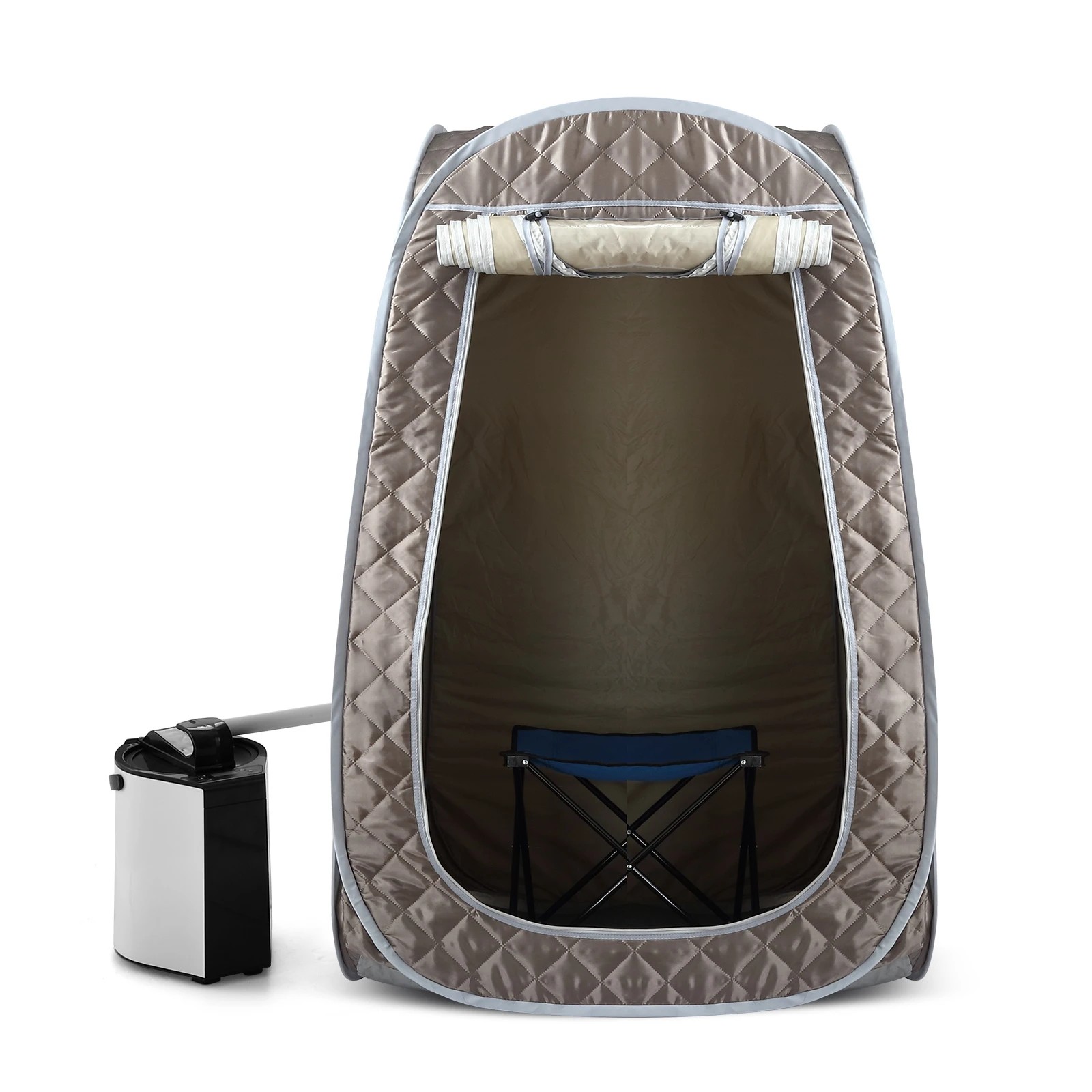 4 Maxkon Sauna Steam Tent Foldable Steamer Heating Portable Spa With Chair Remote Control Indoor, 4 of 7