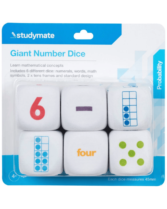 Studymate Giant Number Dice 6 Pack