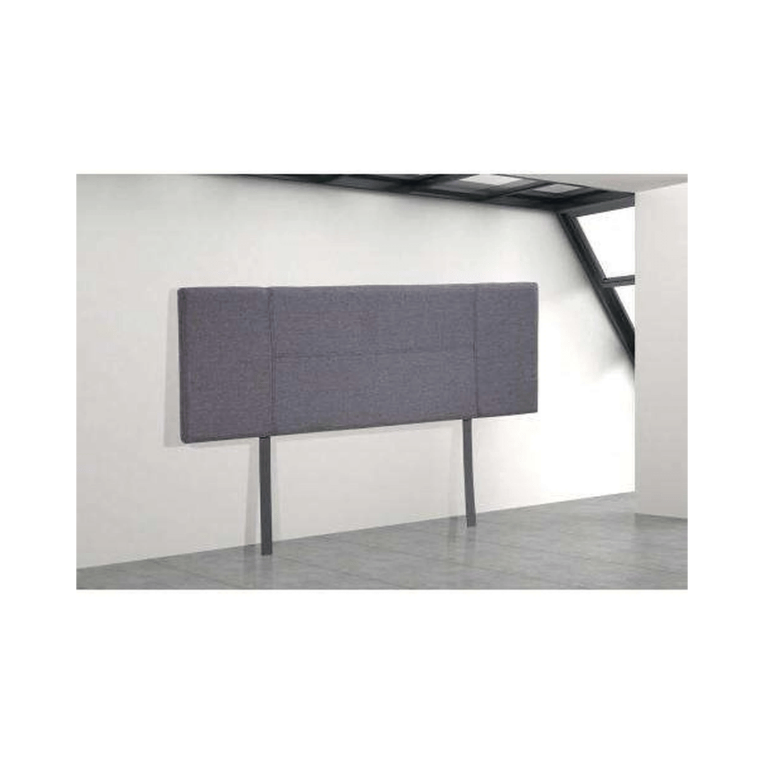 4 Palermo Designer Stitched Linen Bedhead — Grey, Adjustable Leg Height 42–55cm
 - grey, 4 of 4