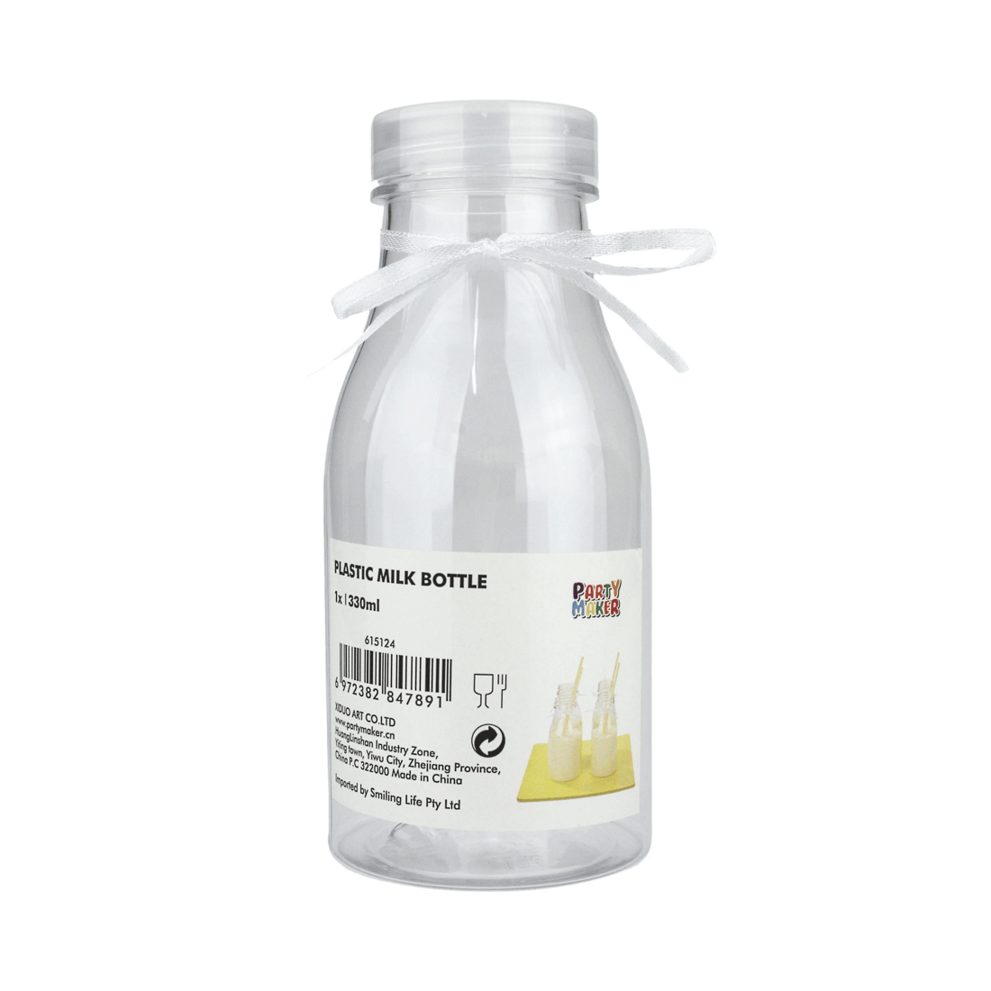 1 Party Maker 330ml Plastic Milk Bottle, 1 of 2