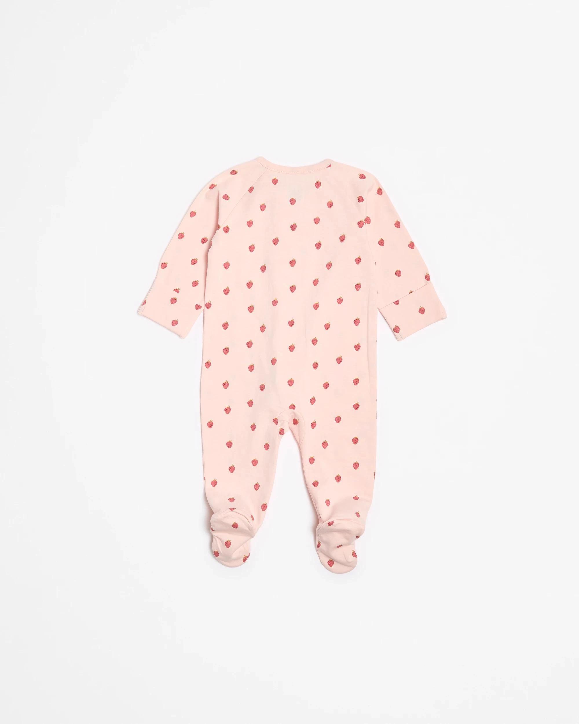 3 Target Baby Baby Organic Cotton Print Zip Coverall PINK STRAWBERRY, 3 of 3