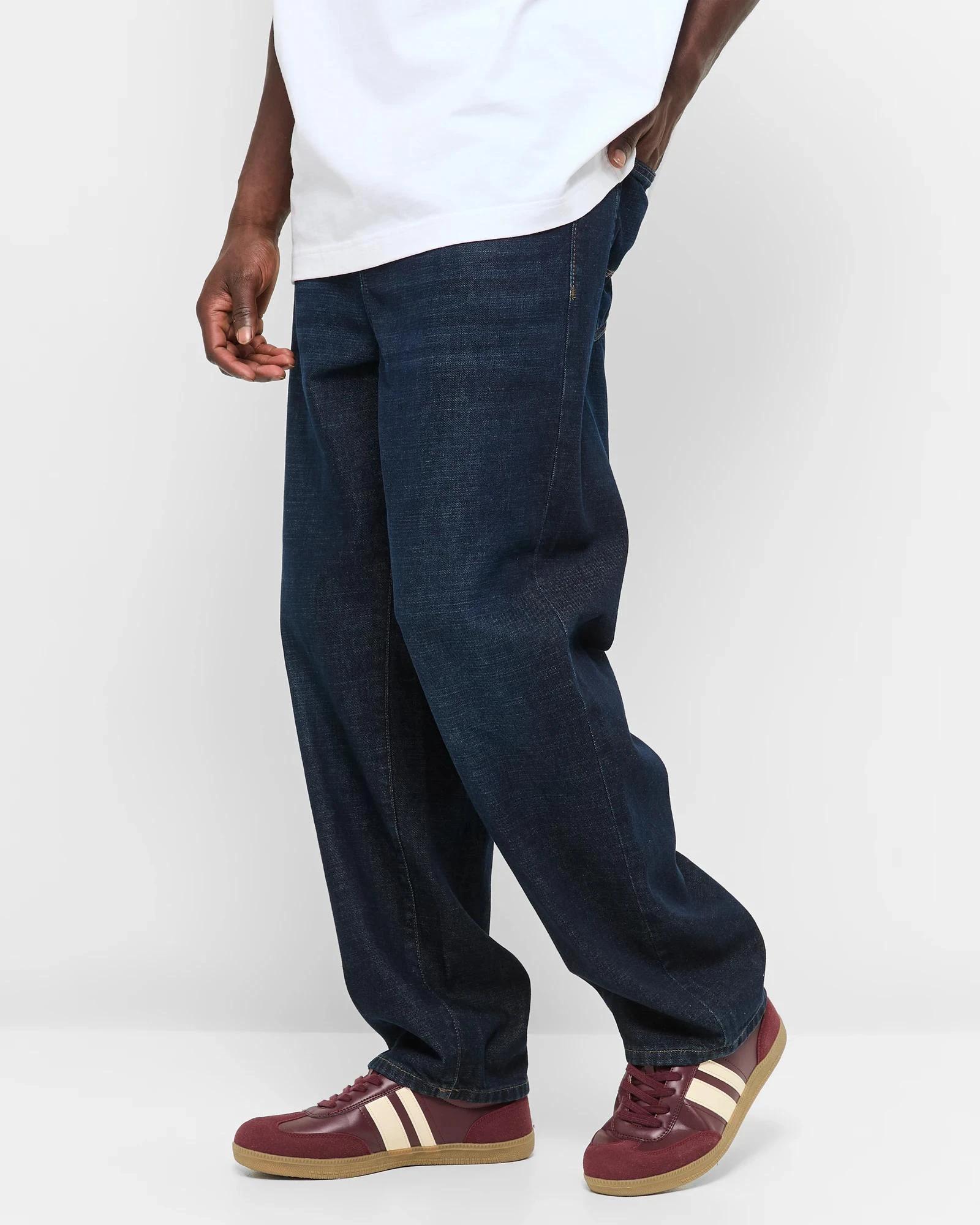 3 Loose Denim Jeans - Commons DARK DENIM, 3 of 5