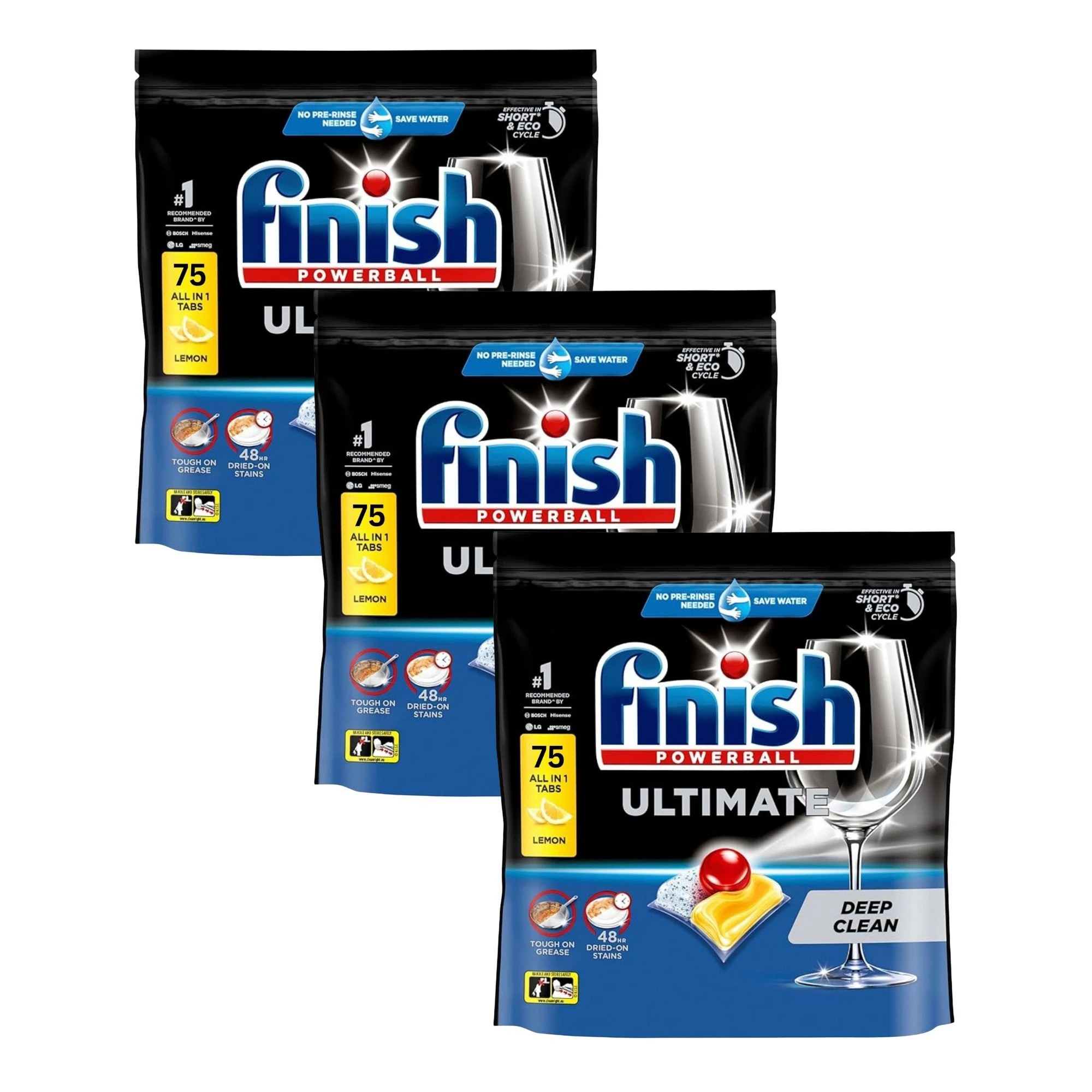 1 Finish Ultimate Dishwasher Tablets Lemon 75'S X3, 1 of 1