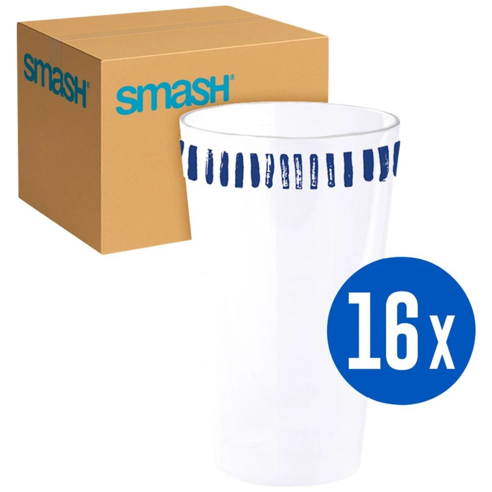1 Smash Melamine Reusable Tumbler Nautical 350mL 16 Pack, 1 of 2