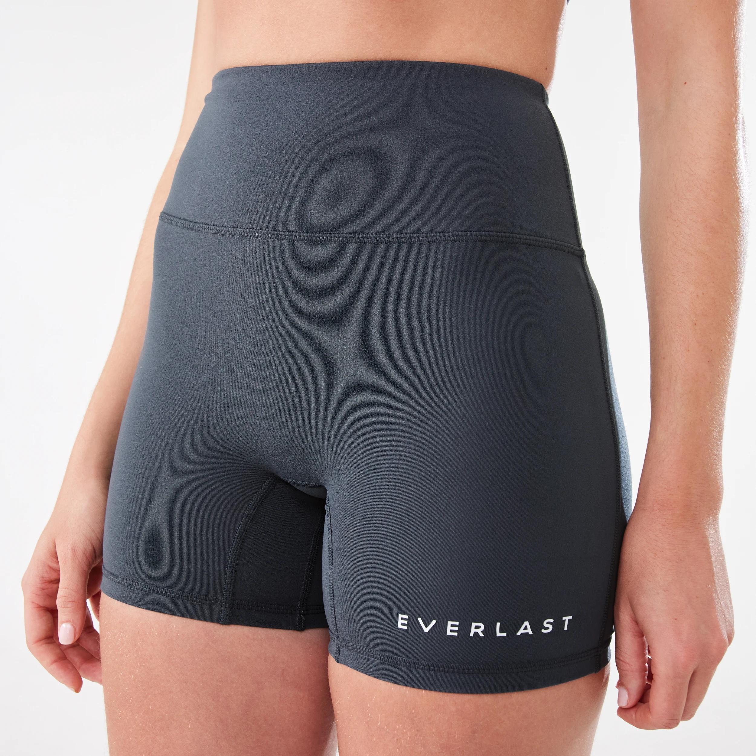 5 Everlast Womens Luxe Bike Shorts EVERLAST COLLEGIATE CHARCOAL, 5 of 7