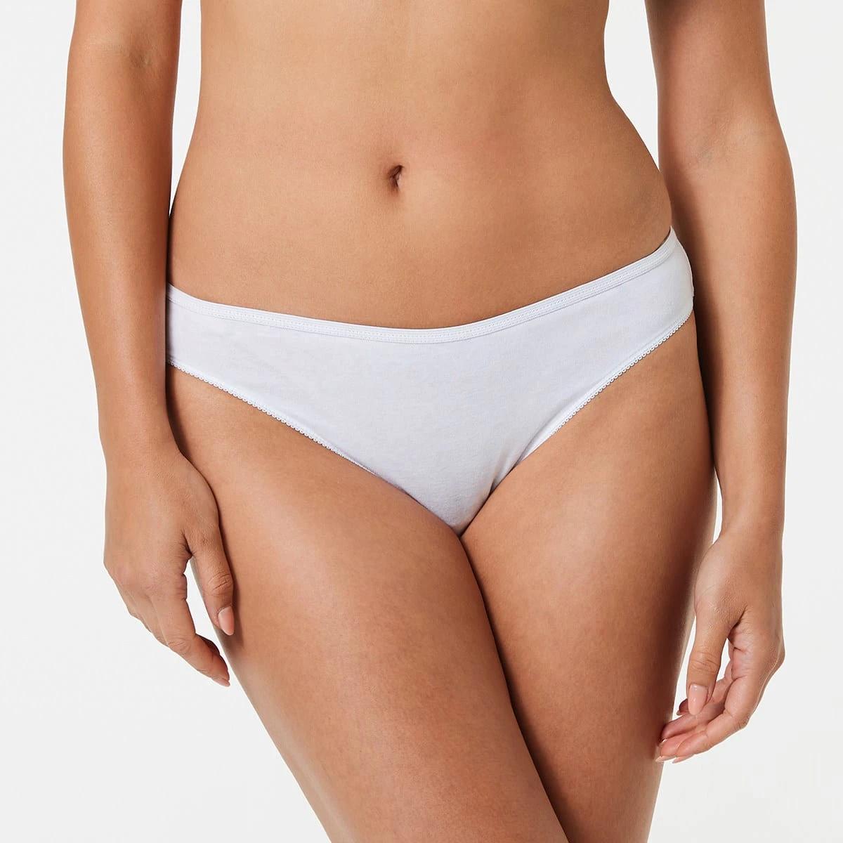 3 2 Pack Cotton Bikini Briefs Black Wht, 3 of 7