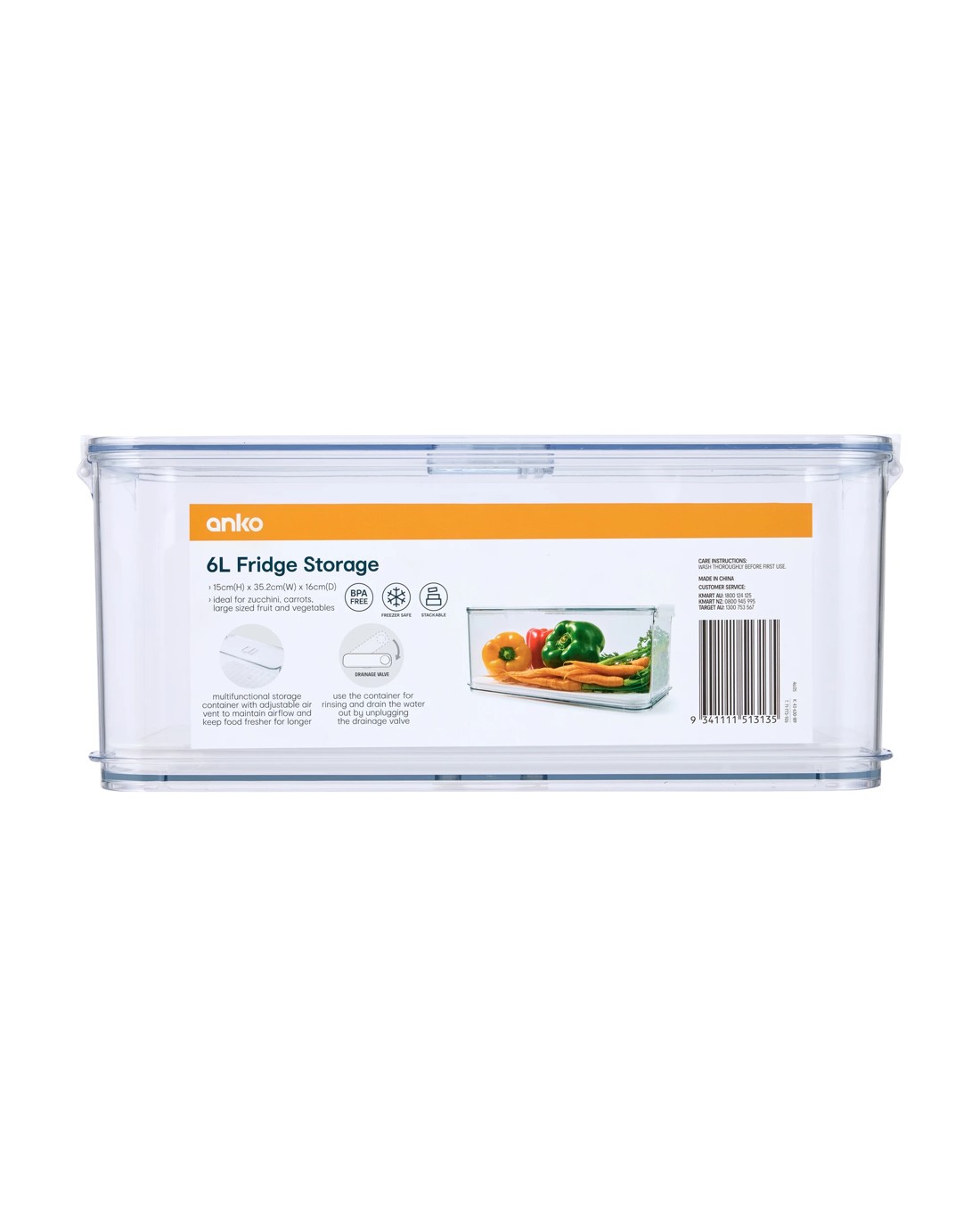 8 6L Fridge Storage - Clear and White, 8 of 8