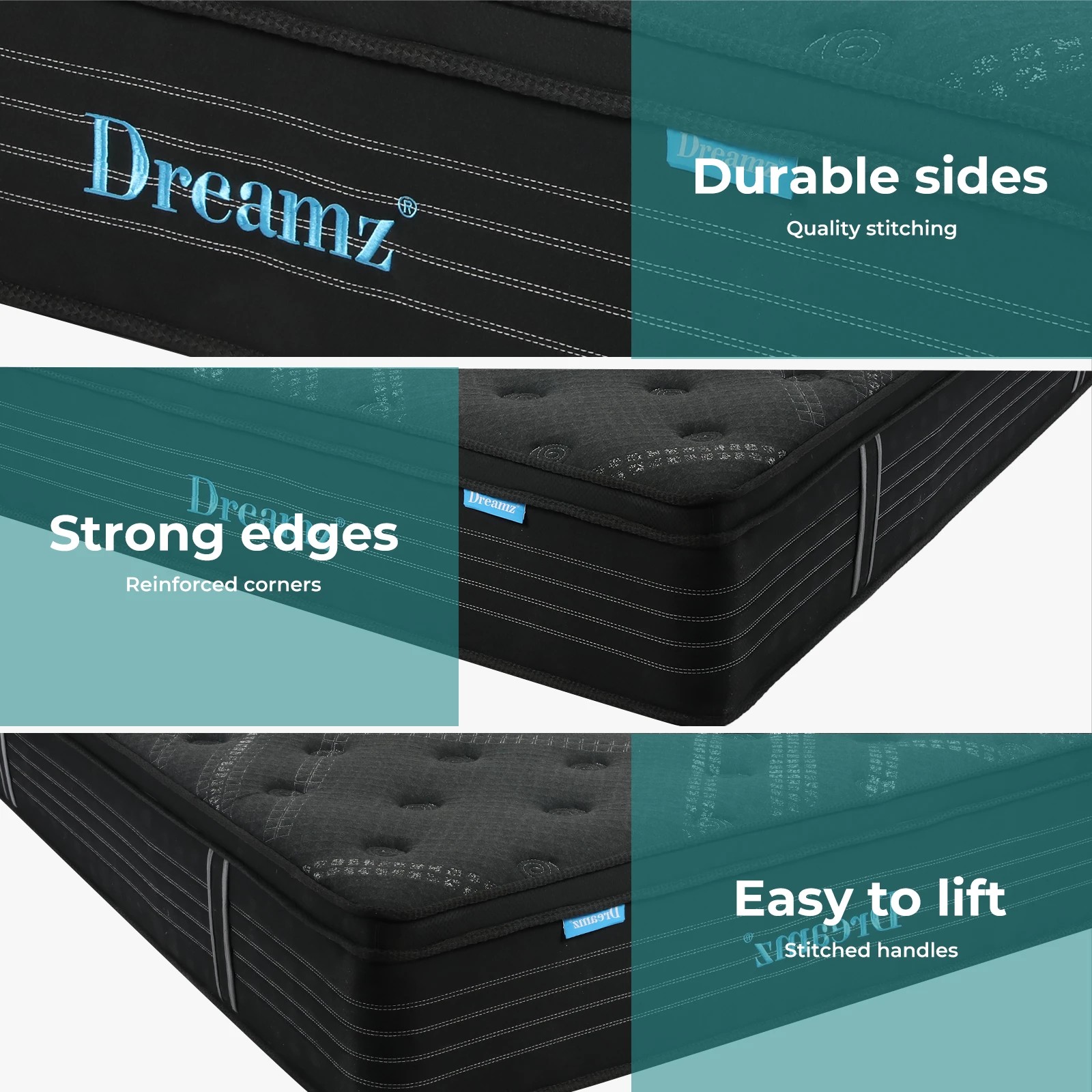 6 Dreamz 34Cm Mattress King Single Size Spring Mattress, 6 of 8