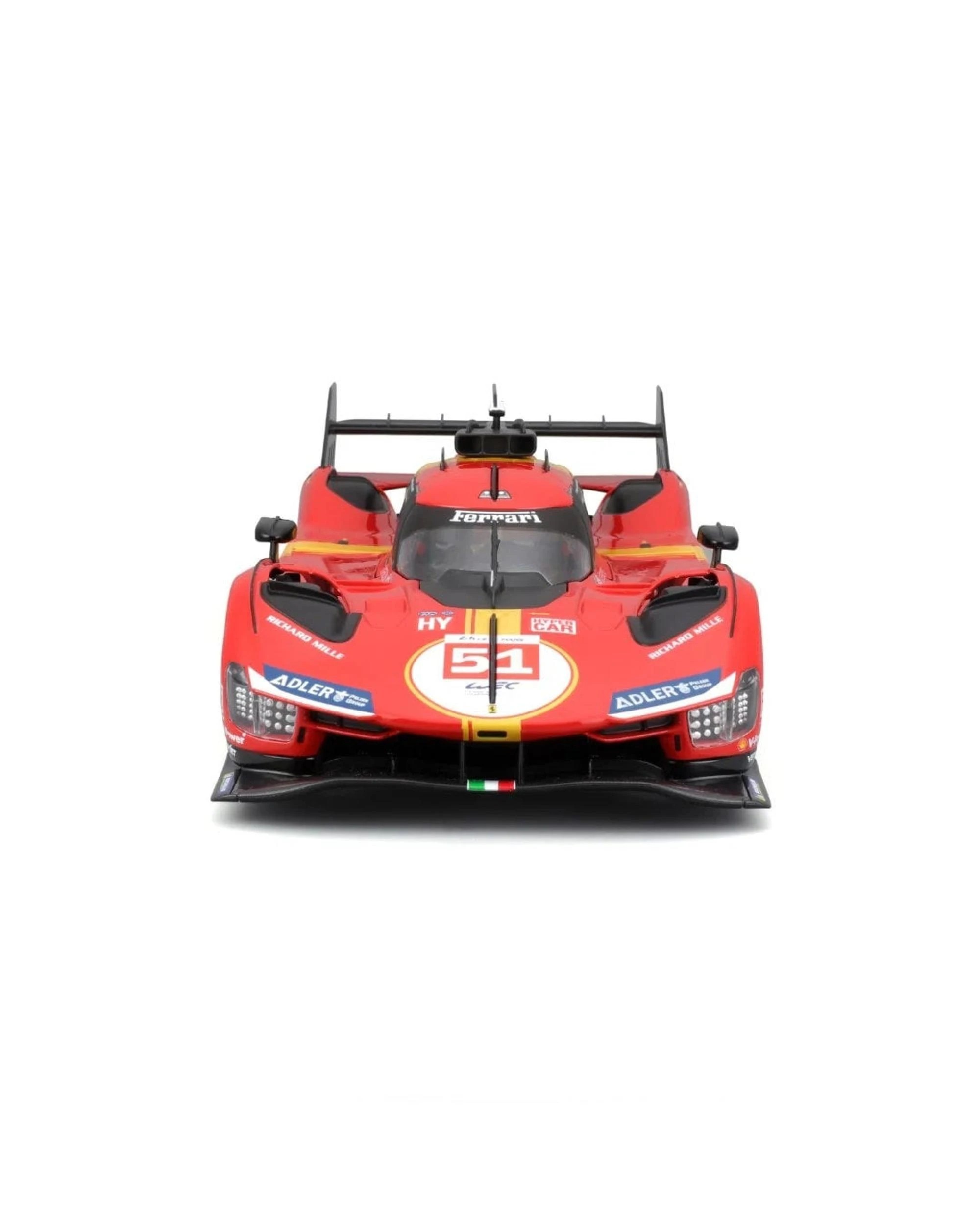 9 Bburago Ferrari Racing 2023 Ferrari 499P Le Mans Hypercar #51 24h Le Mans Winning Car 1:18 Scale Diecast Vehicle, 9 of 9