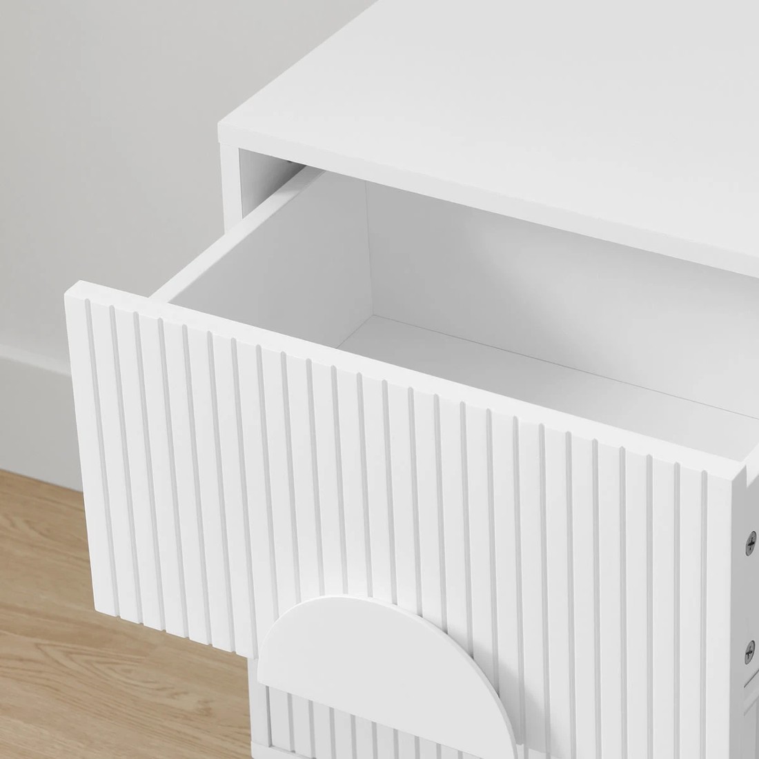 7 Stevie 2 Drawer Bedside Table - White, 7 of 9