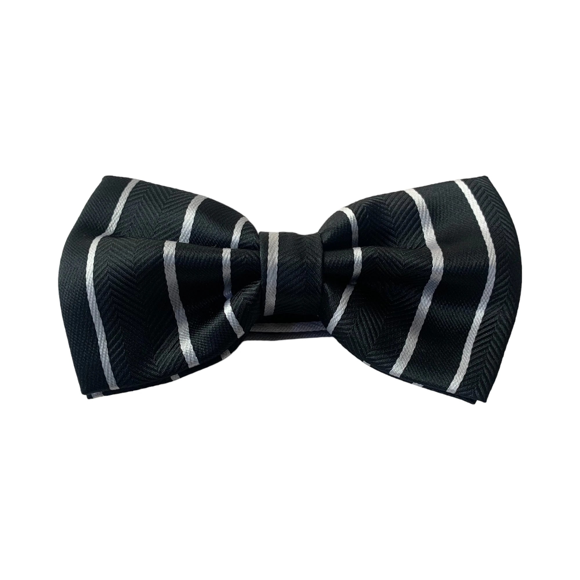 4 Zasel Mens Black Textured Stripe Matching Bow Tie, Pocket Square & Cuff Links Set - Multi, 4 of 5