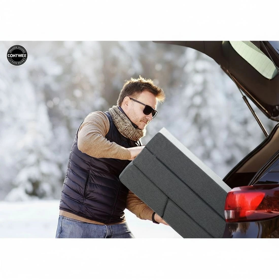 5 Giselle Bedding Foldable Mattress Folding Foam Bed Floor Mat - Grey, 5 of 6