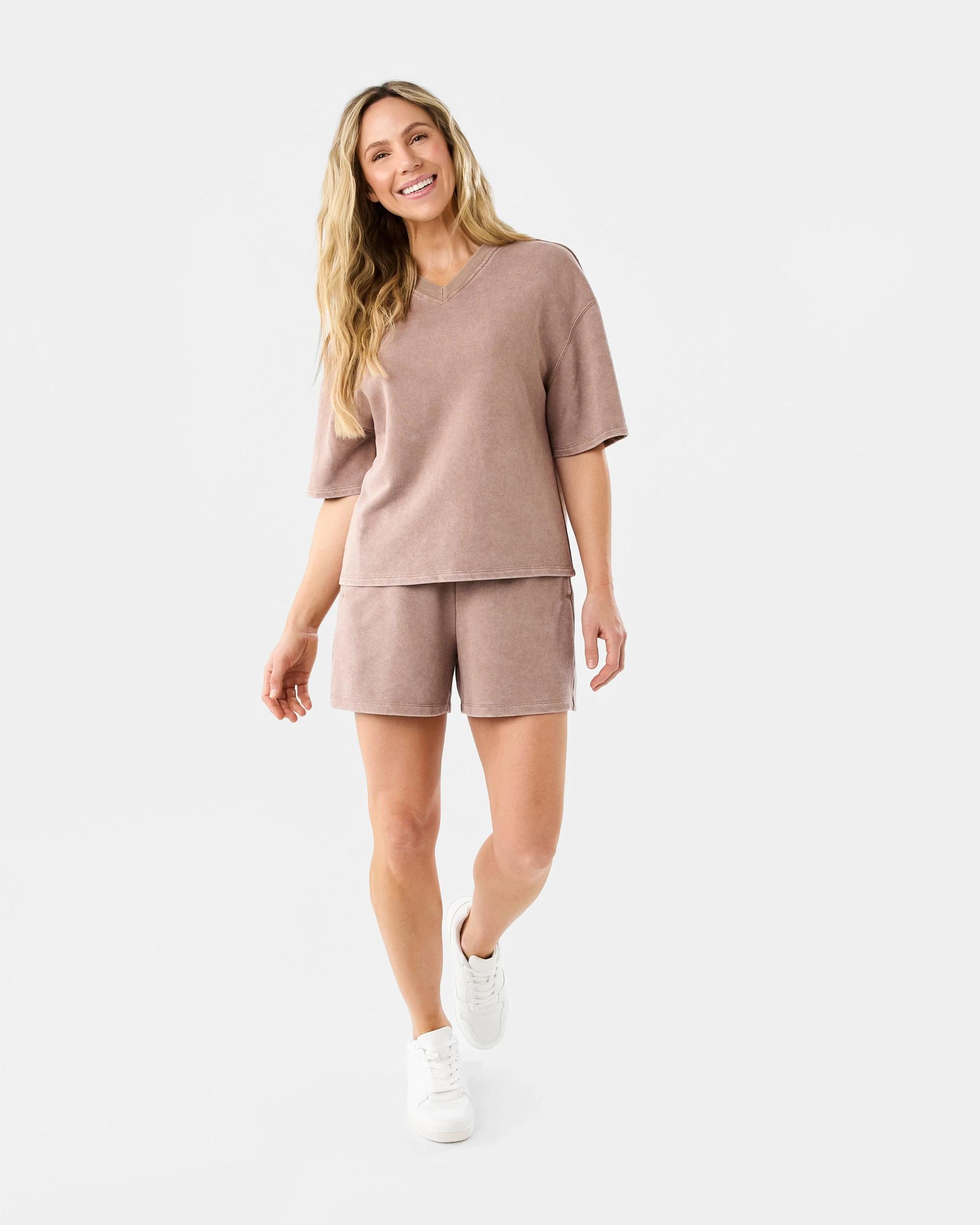 6 Short Sleeve Sweatshirt Snp Brn, 6 of 6