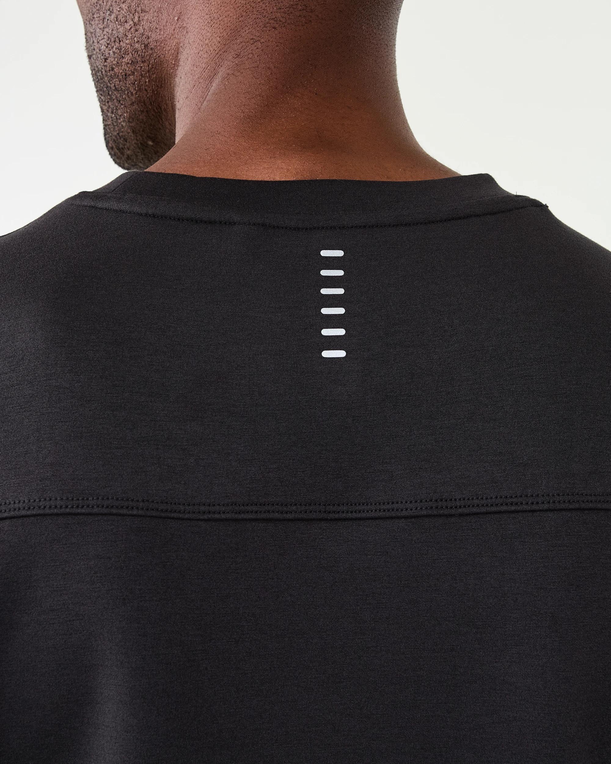 5 Active Mens Oversized Scuba T-shirt BLACK, 5 of 6