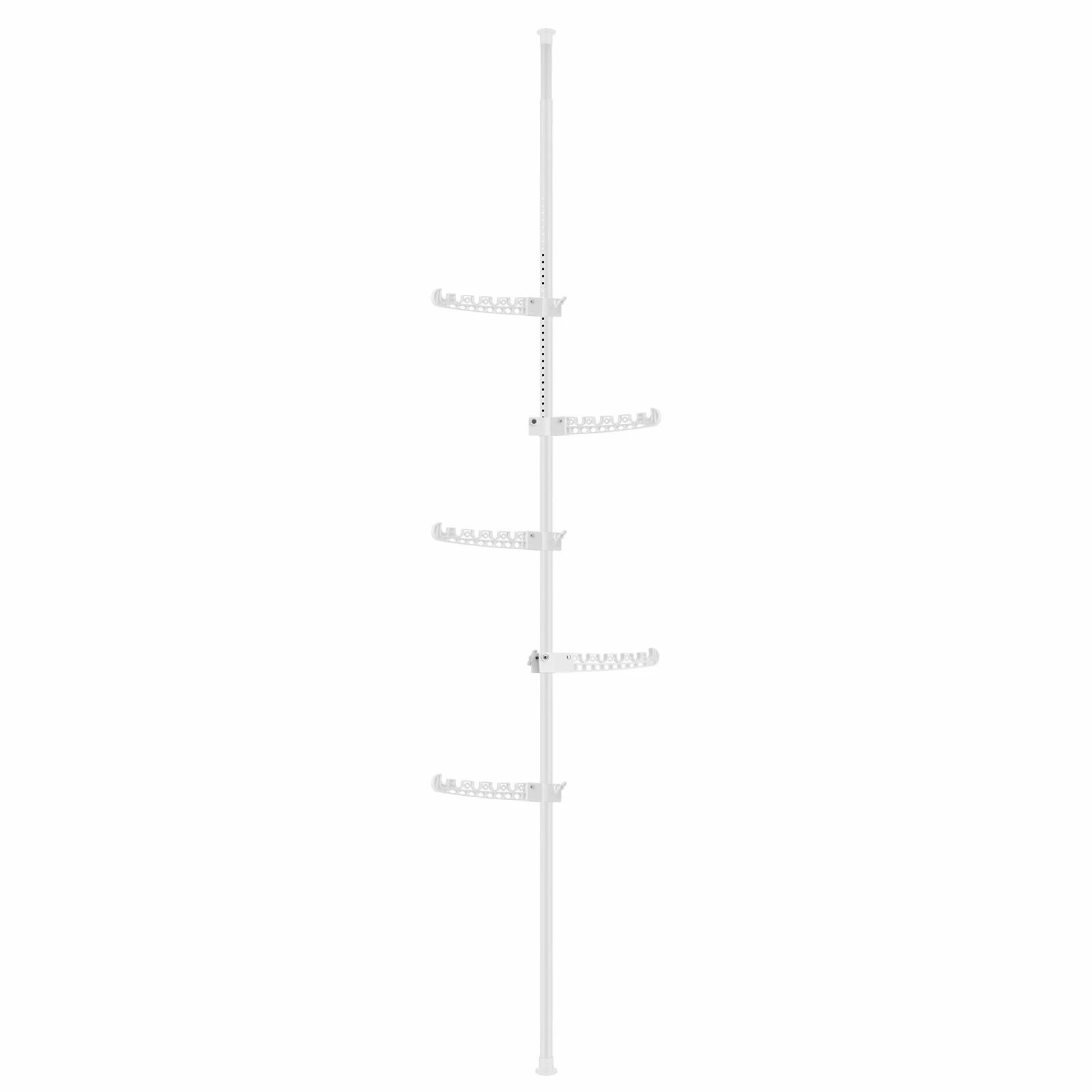 3 Ausway 5-Tier Floor to Ceiling Clothes Laundry Drying Rack Coat Hanger Organiser Adjustable Tension Pole, 3 of 6