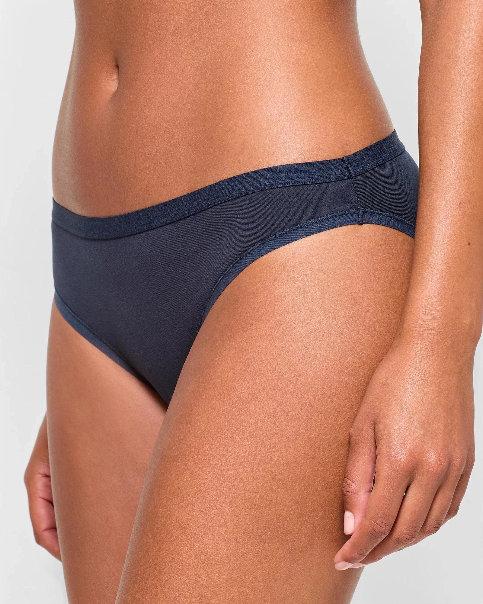 4 Lily Loves Australian Cotton 3 Pack Bikini Briefs NAVY/ROSE BLUSH/GREY MARLE, 4 of 4