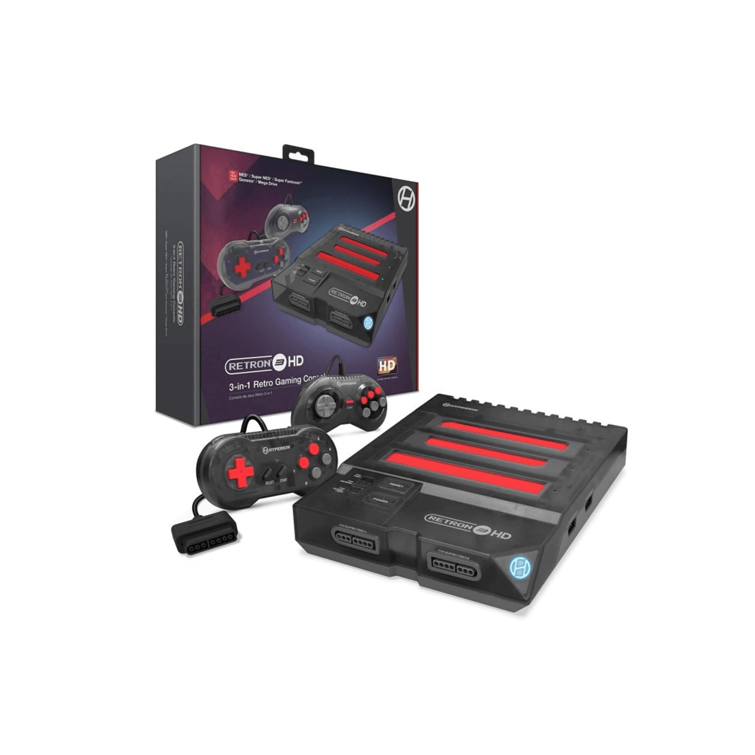 2 Hyperkin NES RetroN HD 3-in-1 Retro Gaming Console - Space Black - Multi, 2 of 8