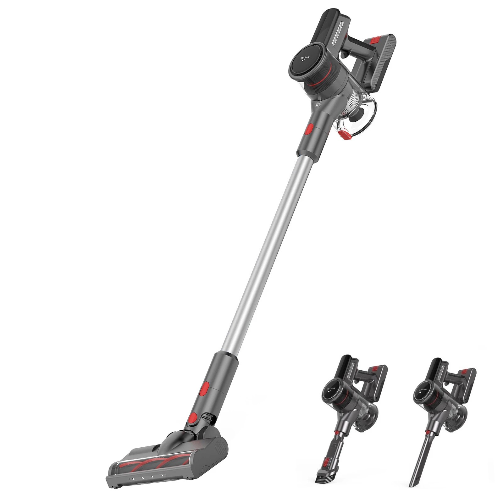 1 MyGenie X-Lite Pro Cordless Stick Vacuum LED Lighting Powerful Suction HEPA - Silver, 1 of 10