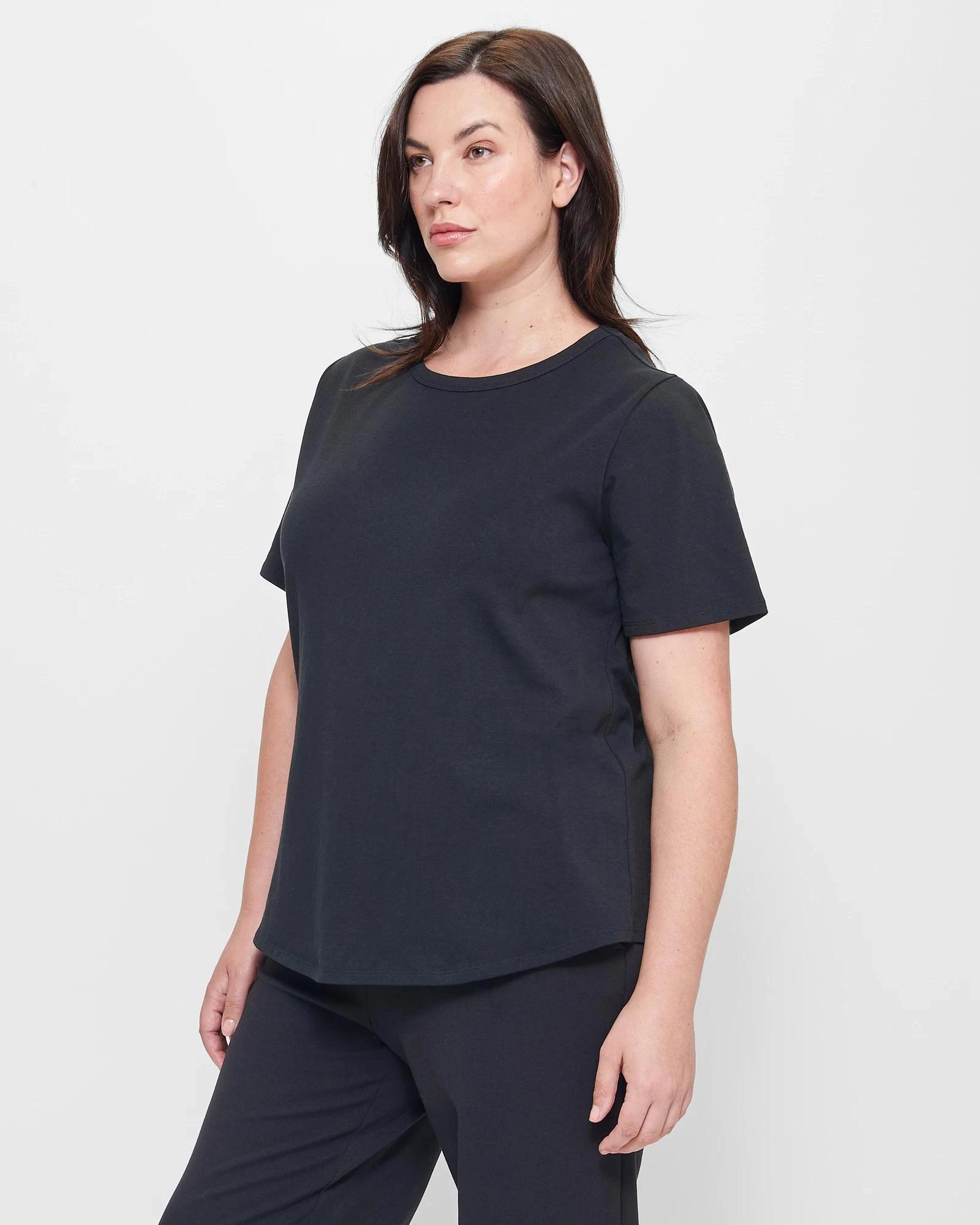 3 Target Plus Size Australian Cotton T-Shirt BLACK, 3 of 10