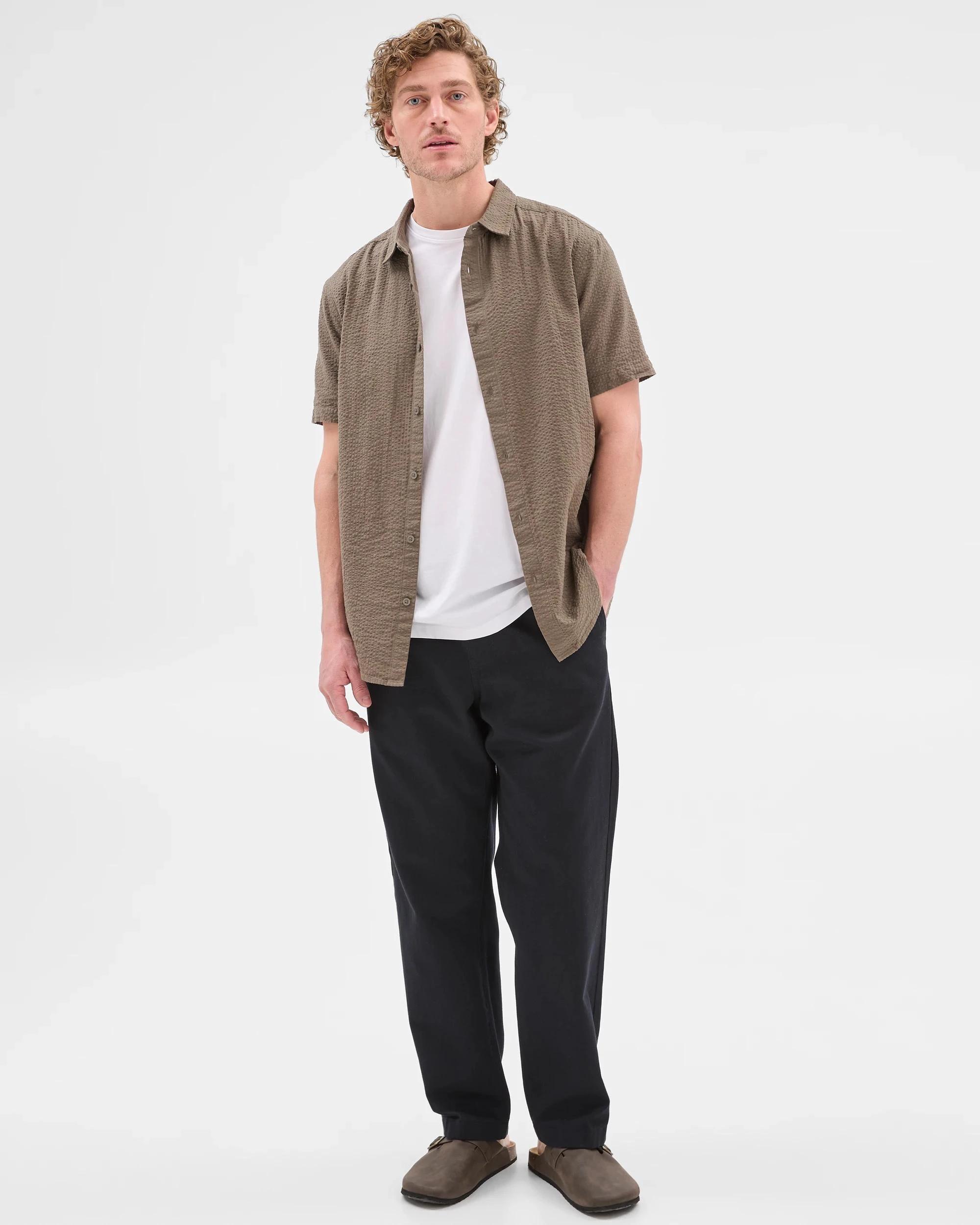 2 Target Australian Cotton Seersucker Shirt MUSHROOM, 2 of 7