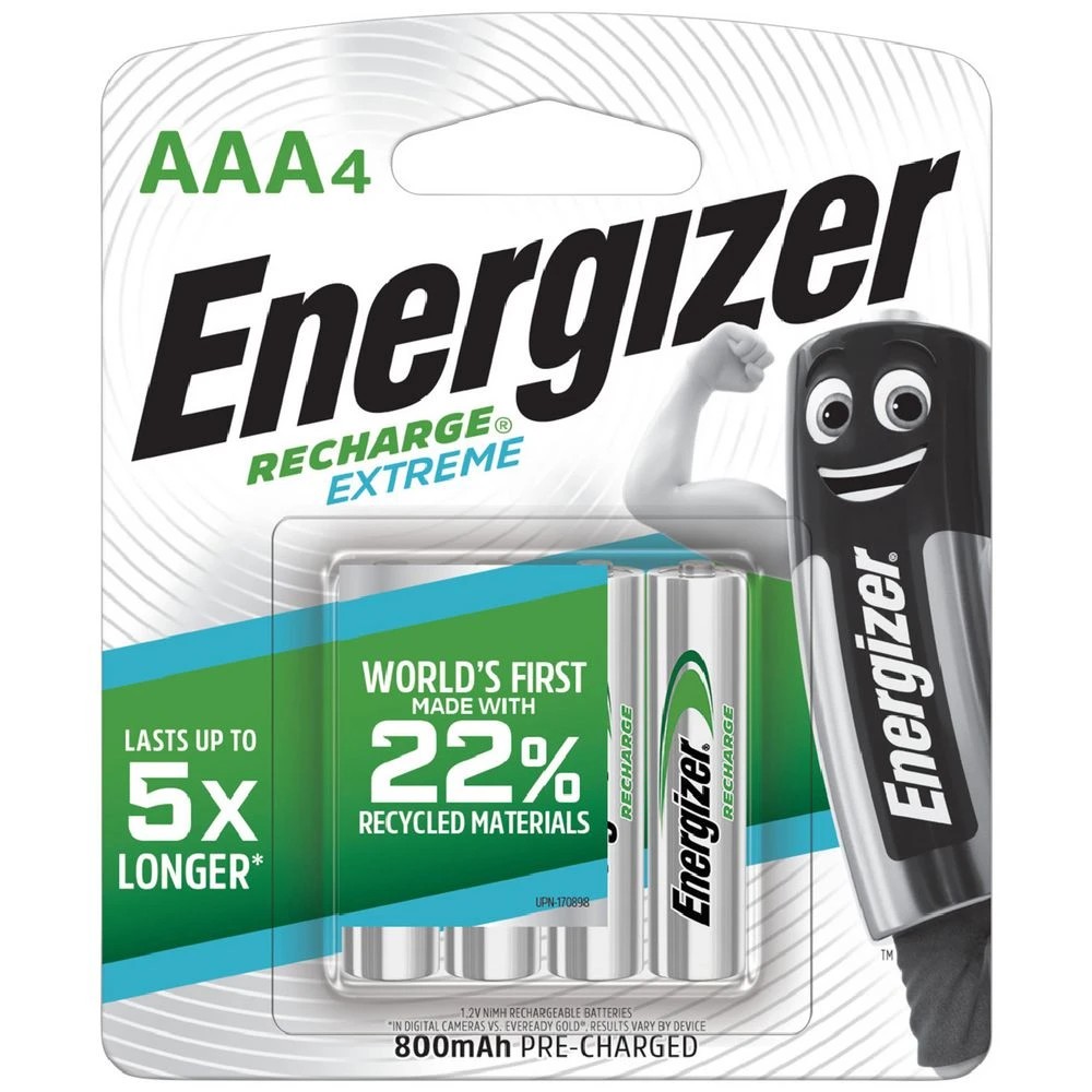 1 Energizer Rechargeable AAA Batteries 4 Pack, 1 of 3