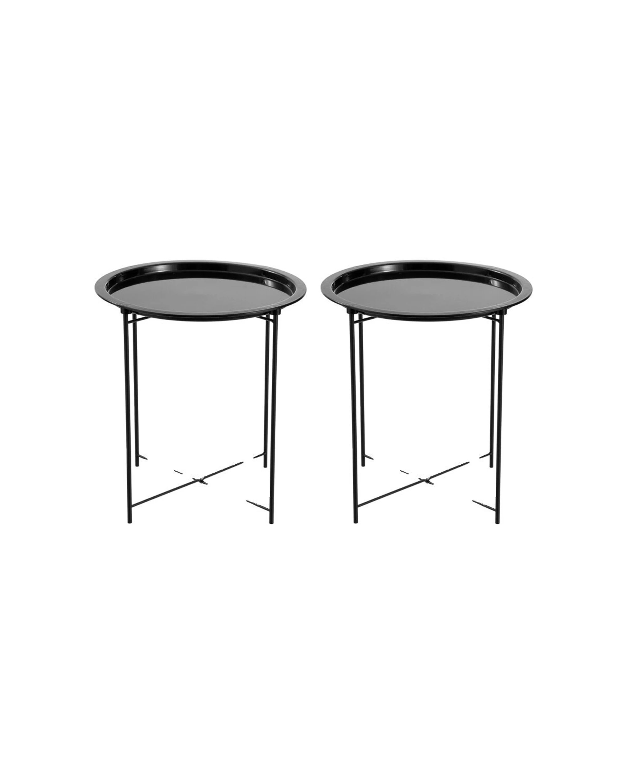 1 Boxsweden 2pc Luno Round Side Table Home 47x47x50cm - Multi, 1 of 9
