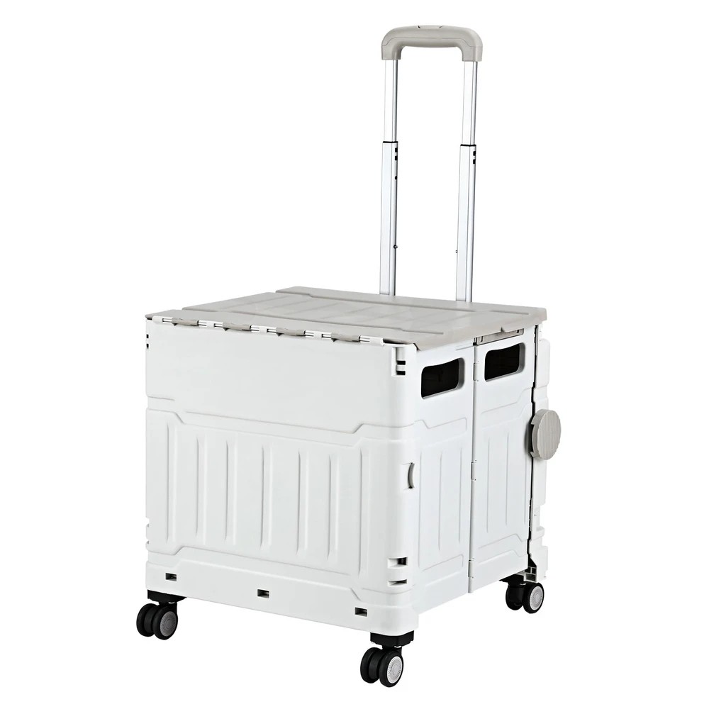 1 Emajin Shopping Trolley Cart 75L Foldable - White, 1 of 1
