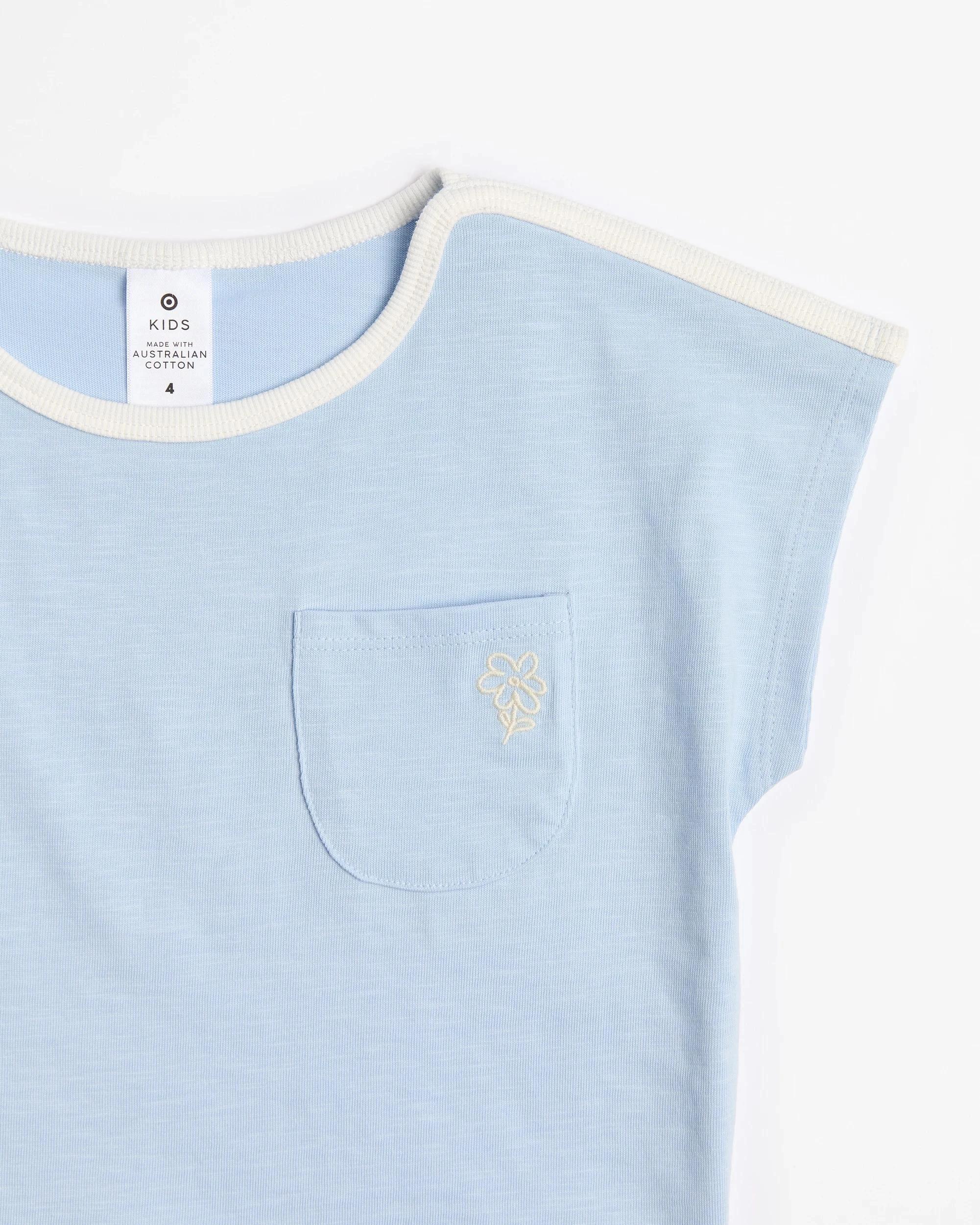 7 Target Australian Cotton Drop Shoulder T-shirt BLUE, 7 of 7