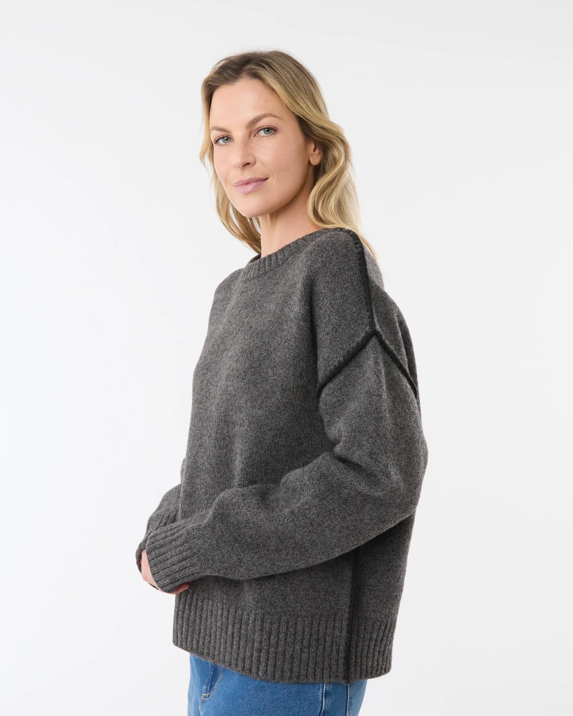 2 Blanket Stitch Jumper Gry Chmrle, 2 of 6