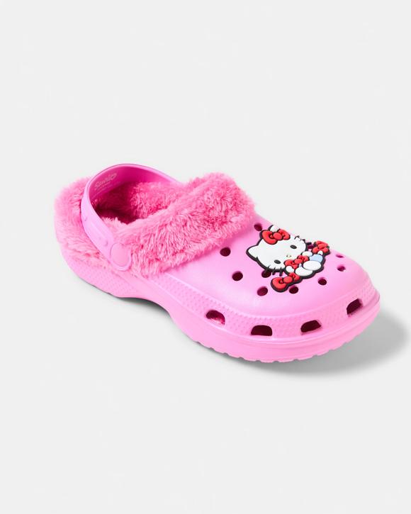 Senior Hello Kitty License Faux Fur Clogs