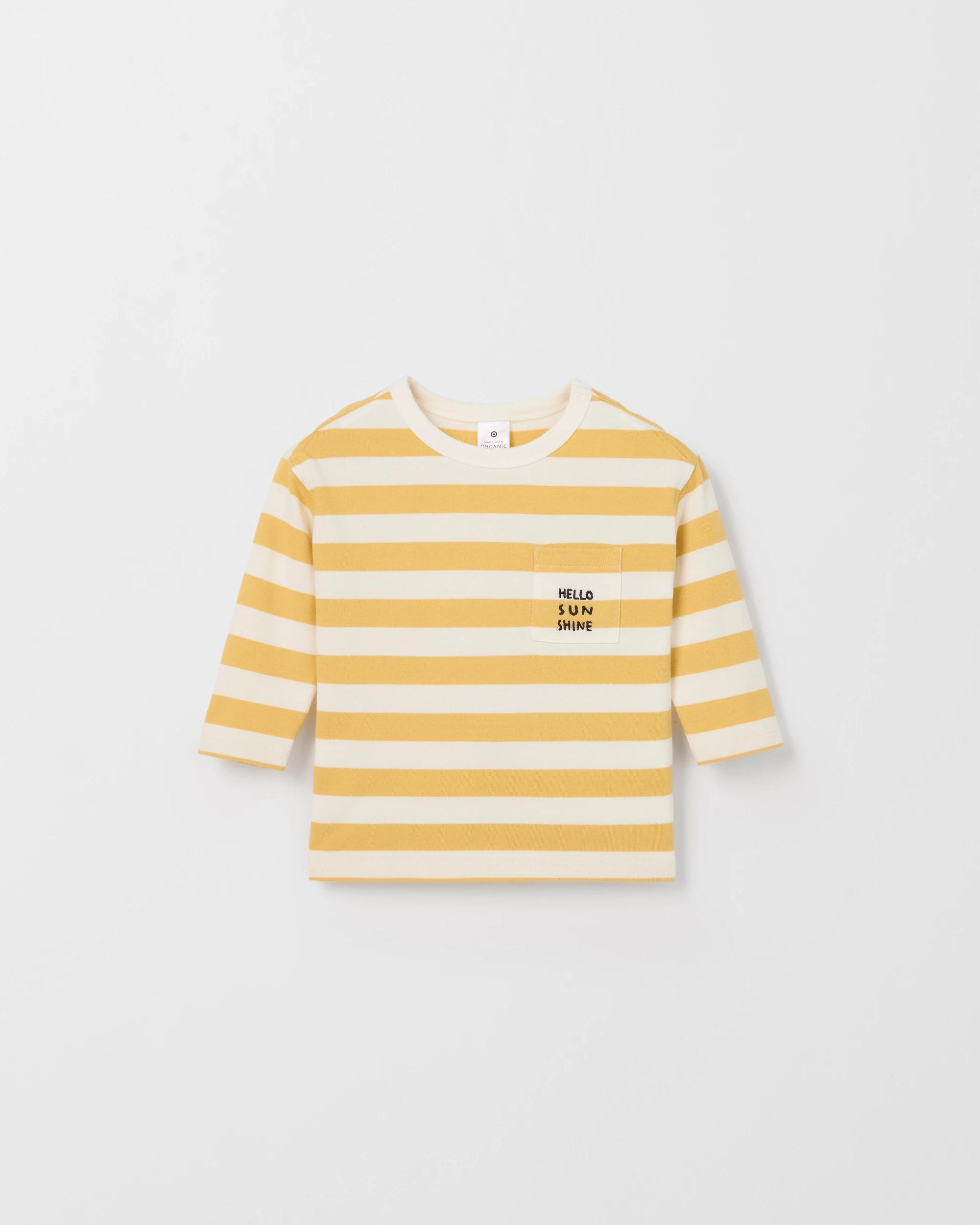 4 Target Baby Organic Cotton Long Sleeve Stripe T-Shirt JOJOBA STRIPE CLOUD DANCER, 4 of 5