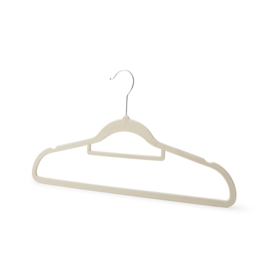 2 30 Pack Flocked Hangers - Beige, 2 of 8
