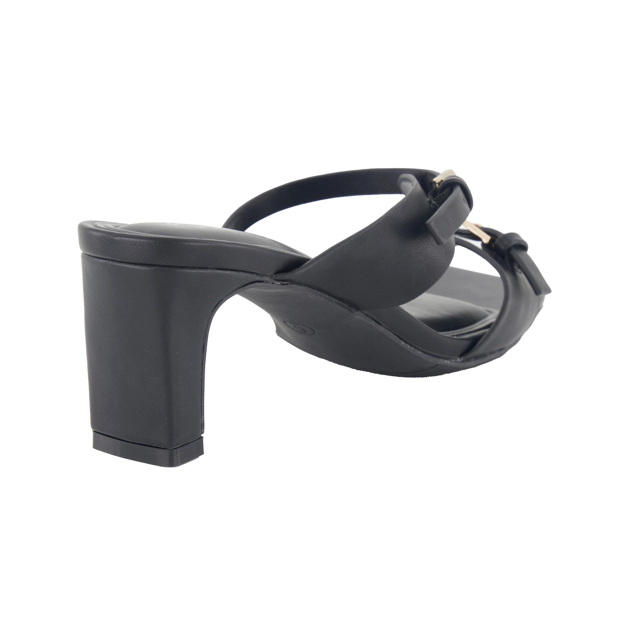 4 Two Strap Buckle Mules Black, 4 of 5