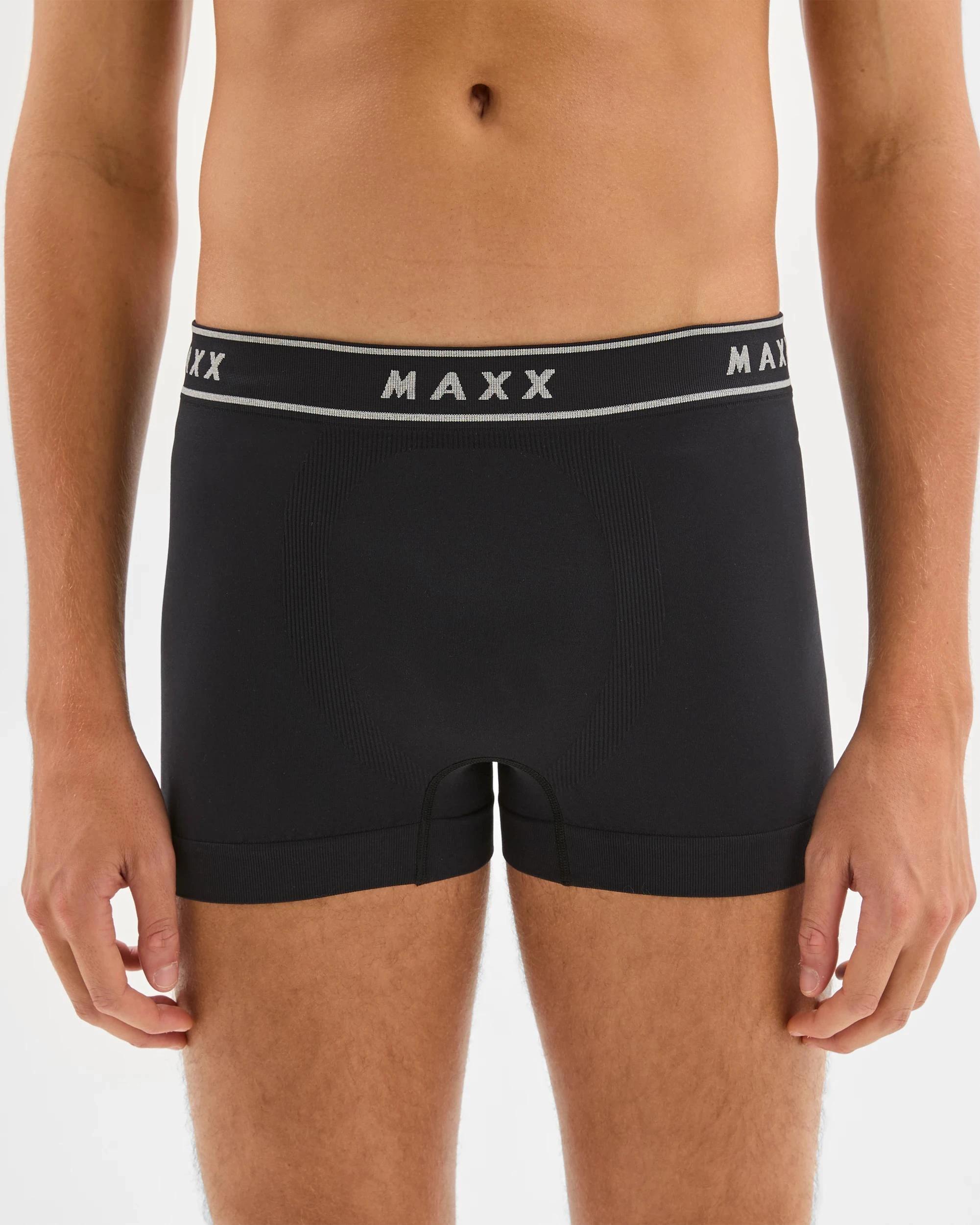 3 Maxx 3 Pack Mens Seamfree Trunks BLACK, 3 of 4